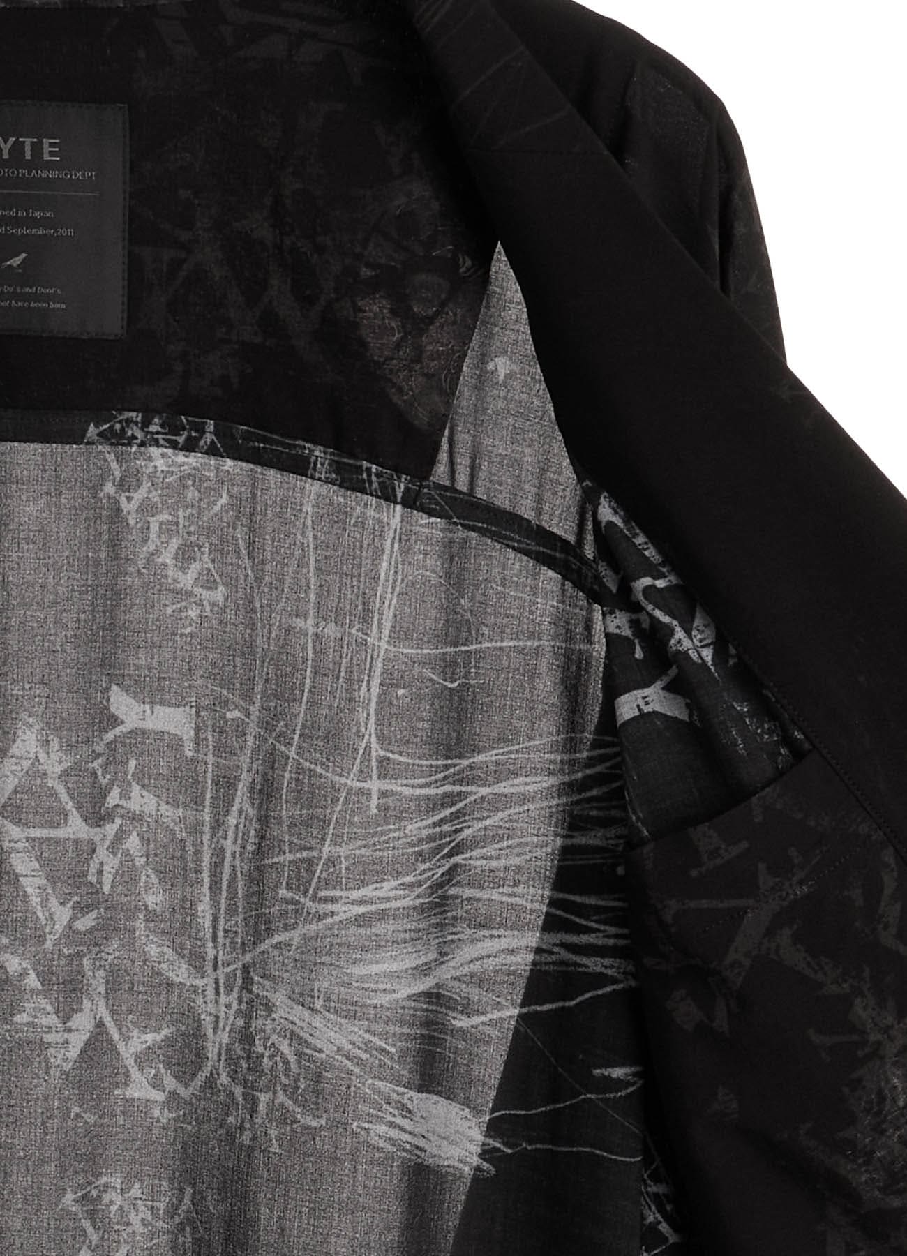 RAYON “Y” LETTER AND SUN-MOON PRINT RAGLAN JACKET(M Black): S'YTE