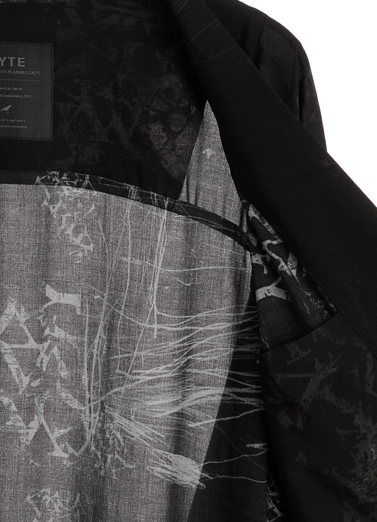 RAYON “Y” LETTER AND SUN-MOON PRINT RAGLAN JACKET(M Black): S'YTE