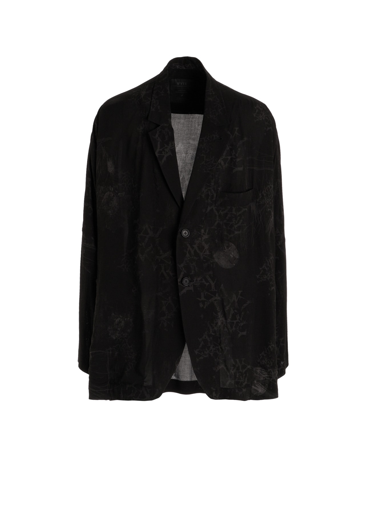 RAYON “Y” LETTER AND SUN-MOON PRINT RAGLAN JACKET