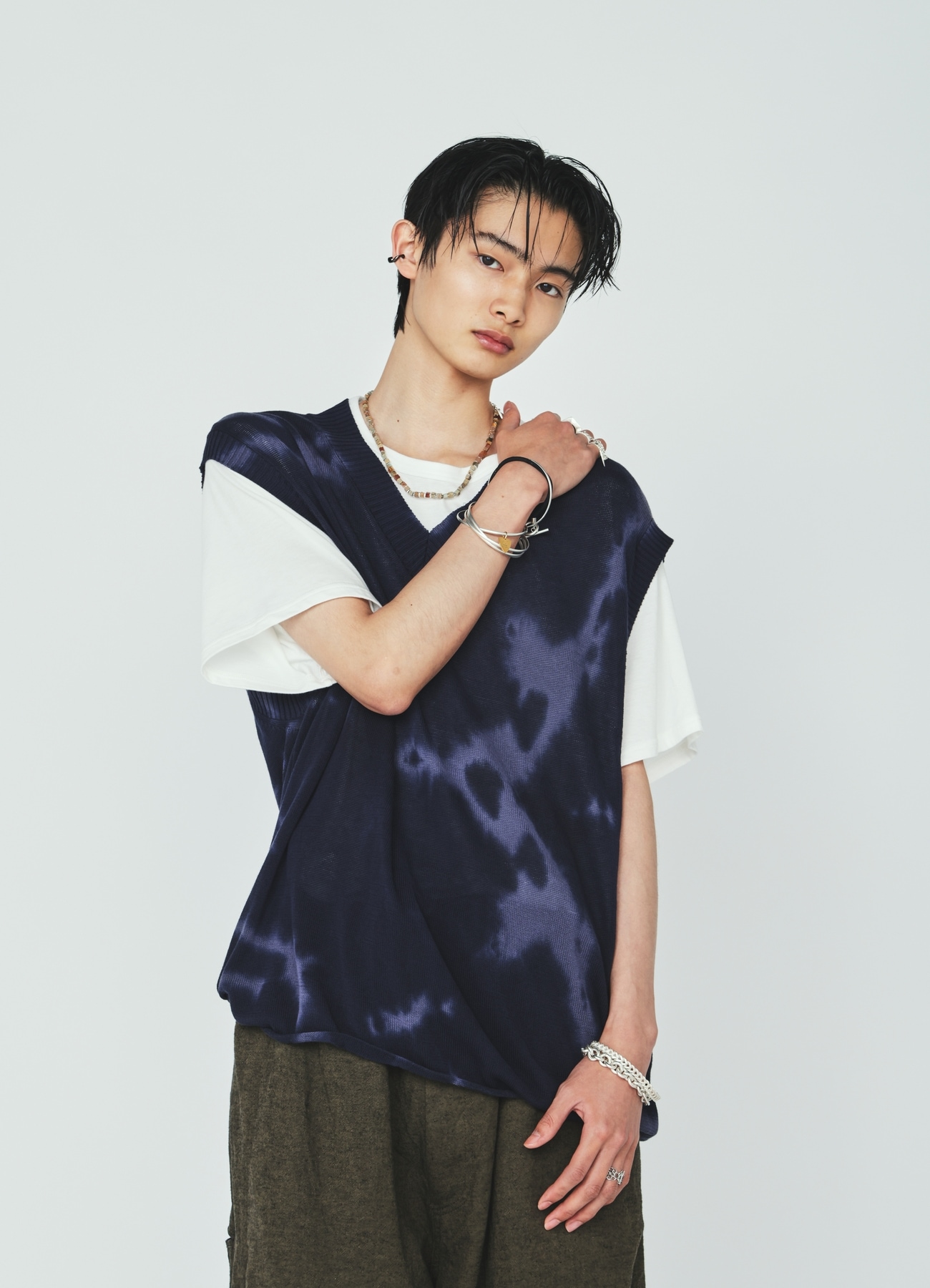 CHUSEN-DYED COMPACT TWIST VEST