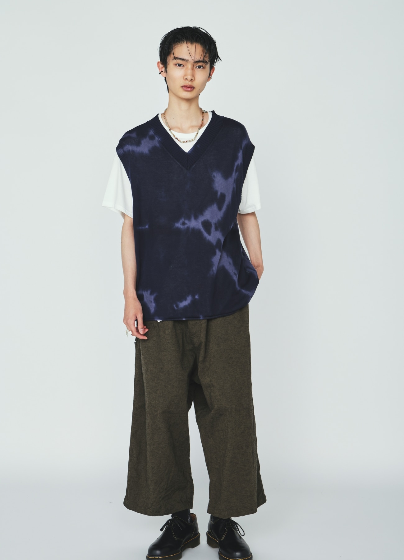 CHUSEN-DYED COMPACT TWIST VEST