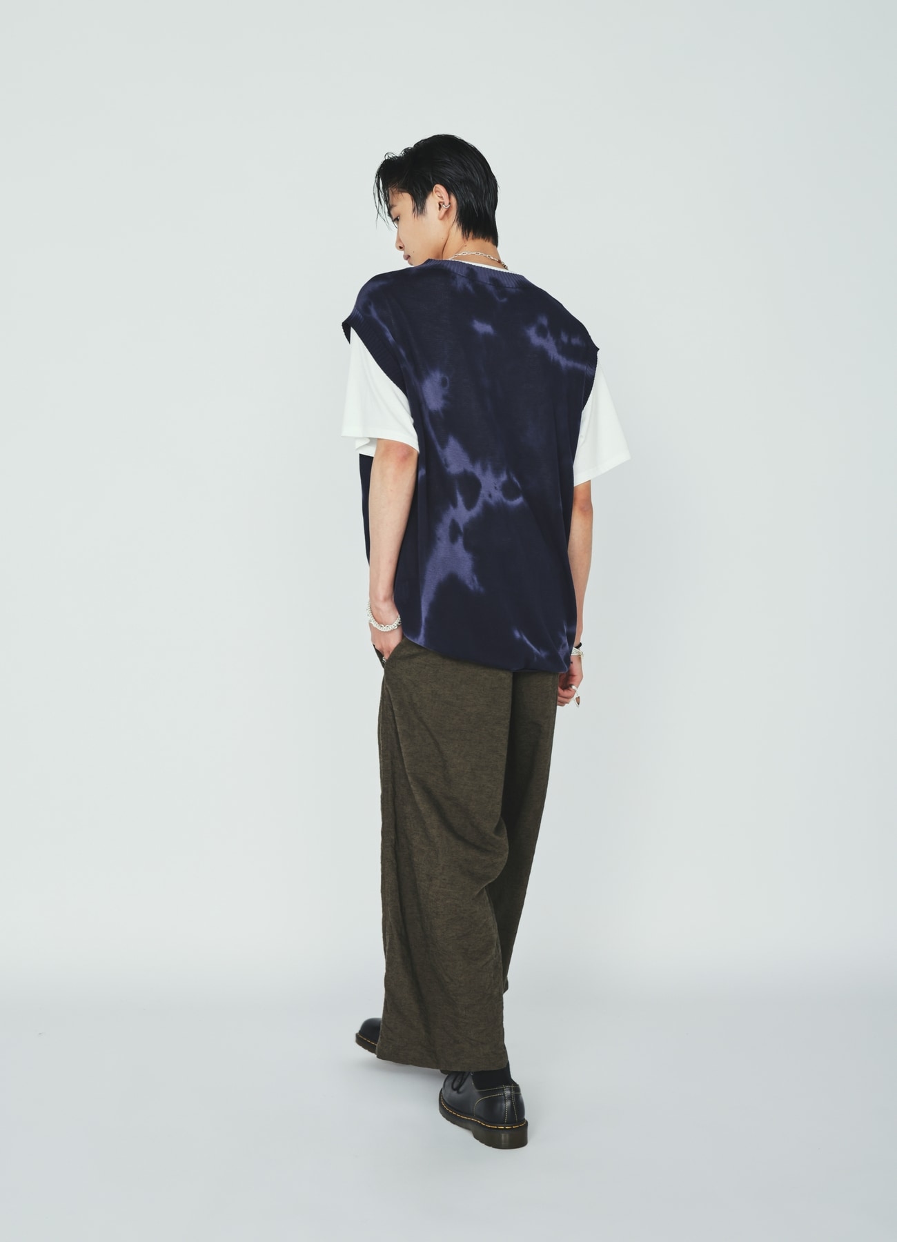 CHUSEN-DYED COMPACT TWIST VEST