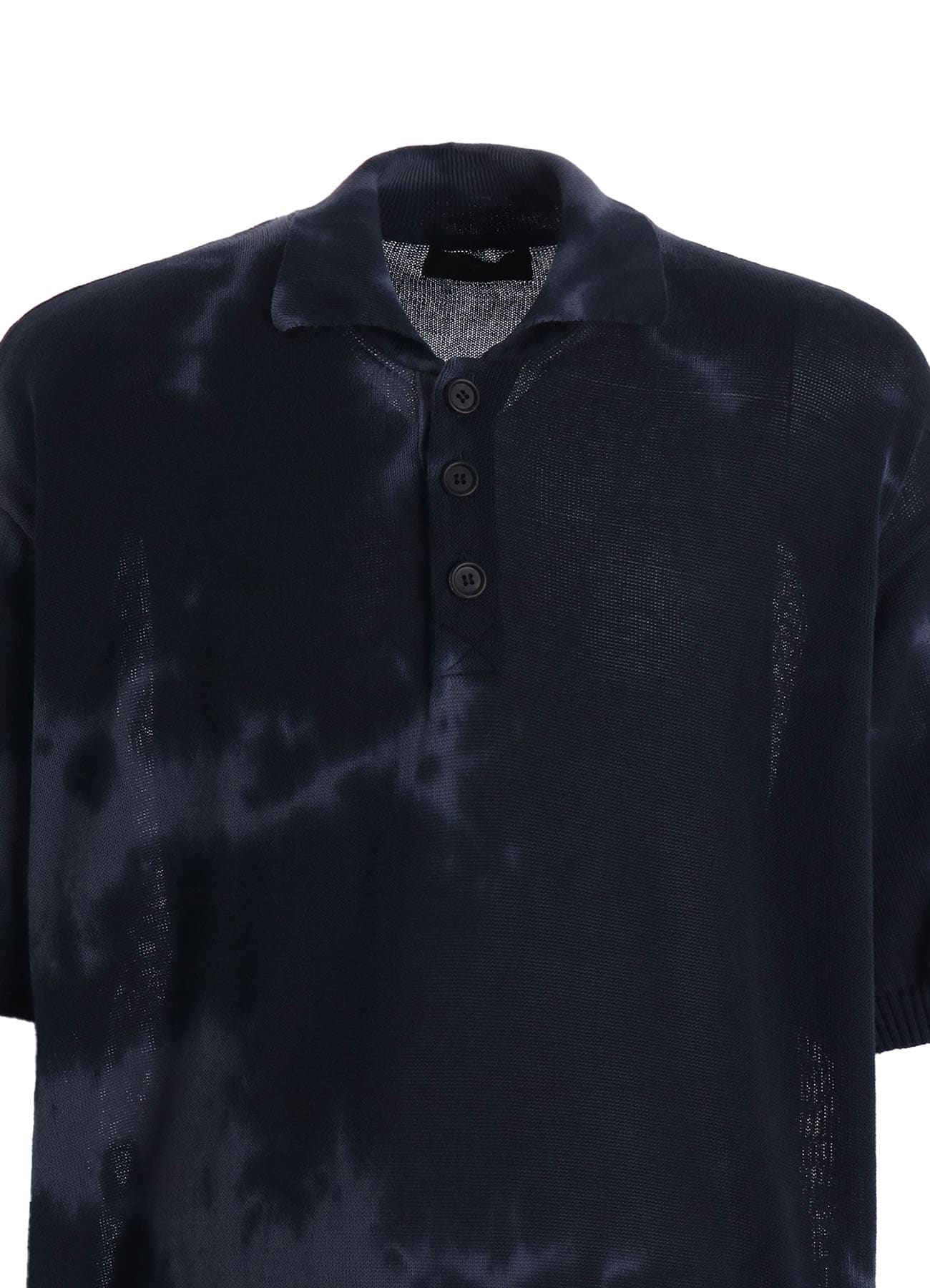 CHUSEN-DYED COMPACT TWIST POLO SHIRT