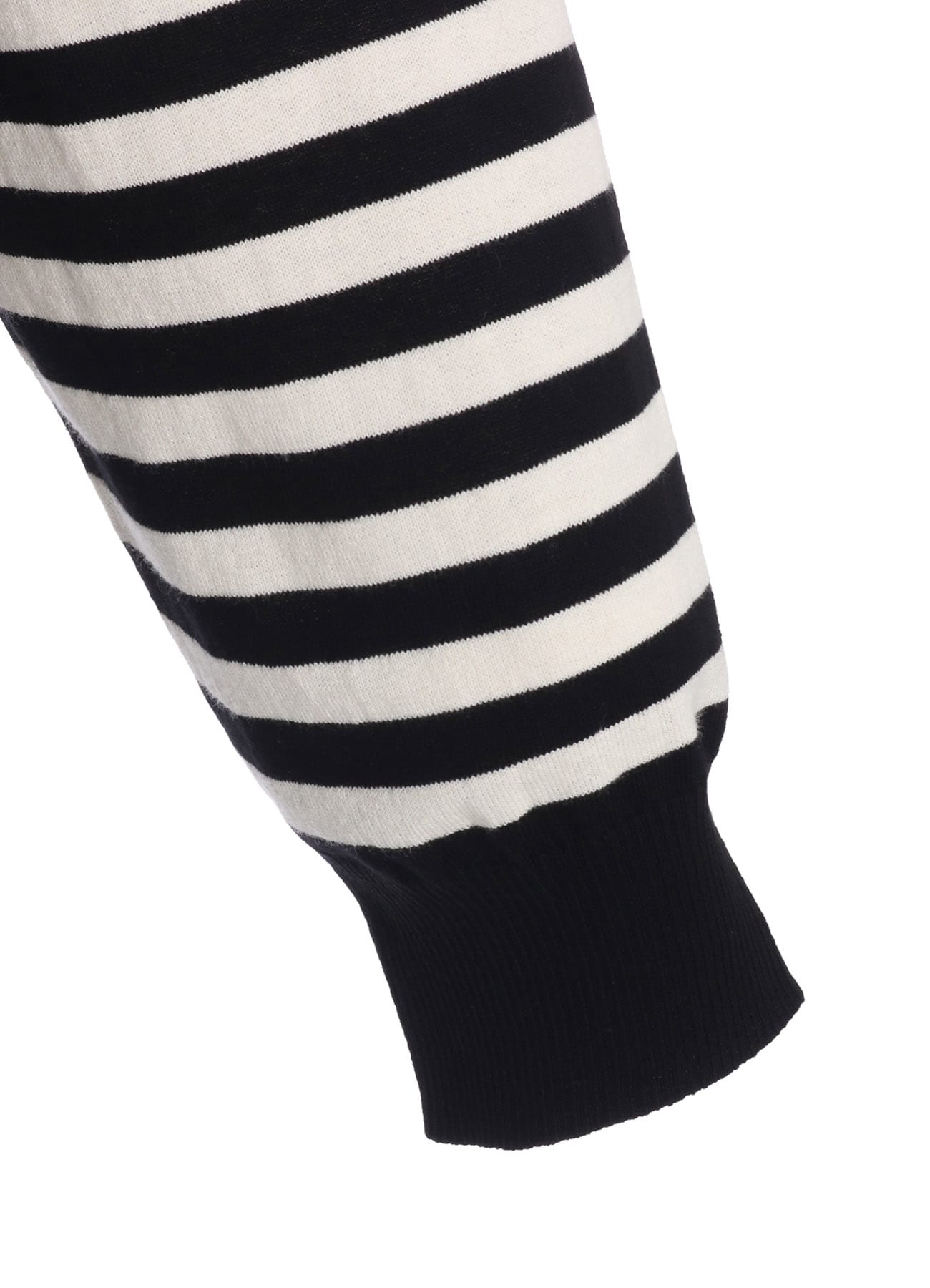 COTTON HIGH-TWIST INTARSIA BORDER PULLOVER