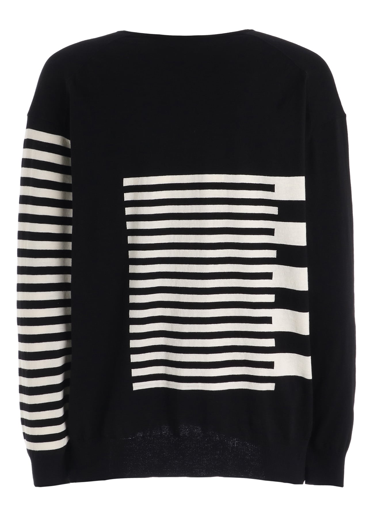 COTTON HIGH-TWIST INTARSIA BORDER CARDIGAN