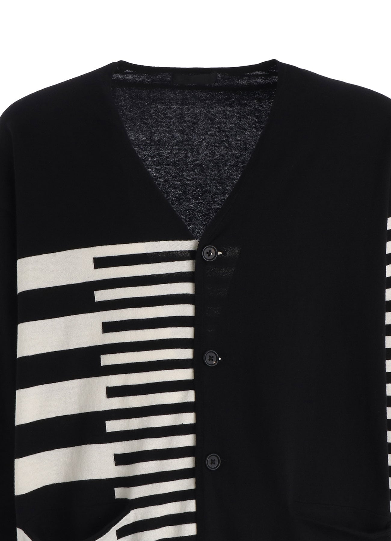 COTTON HIGH-TWIST INTARSIA BORDER CARDIGAN