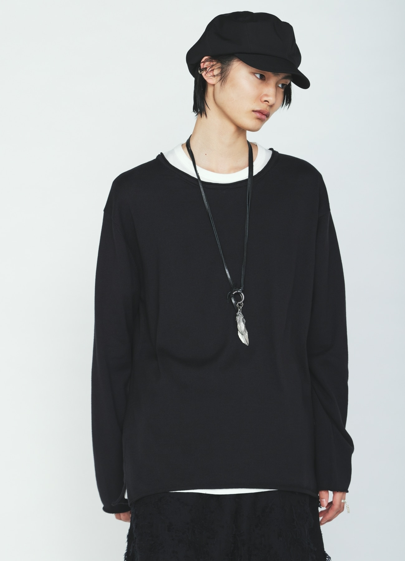 COTTON SUVIN GOLD KNIT PULLOVER