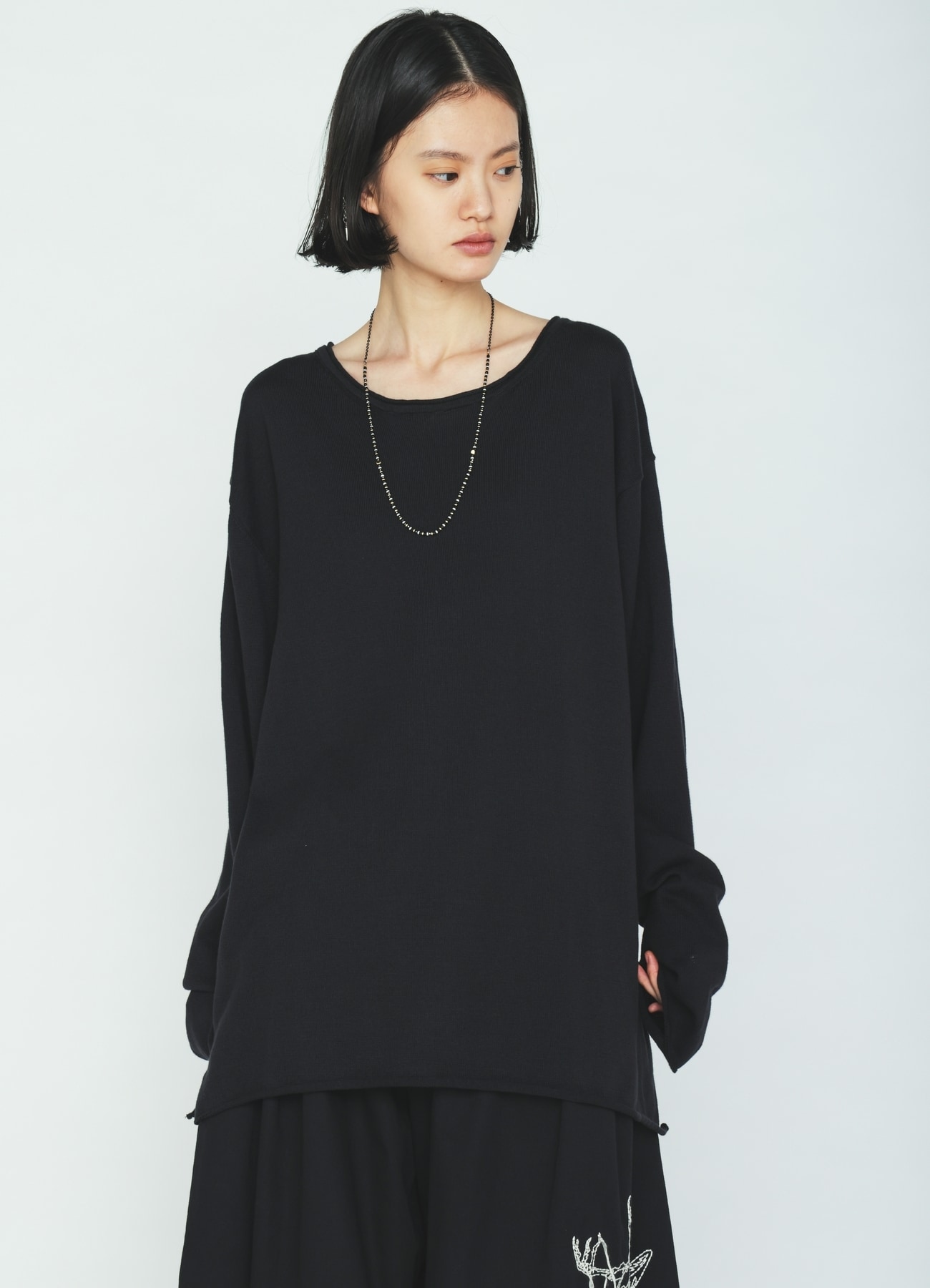 COTTON SUVIN GOLD KNIT PULLOVER