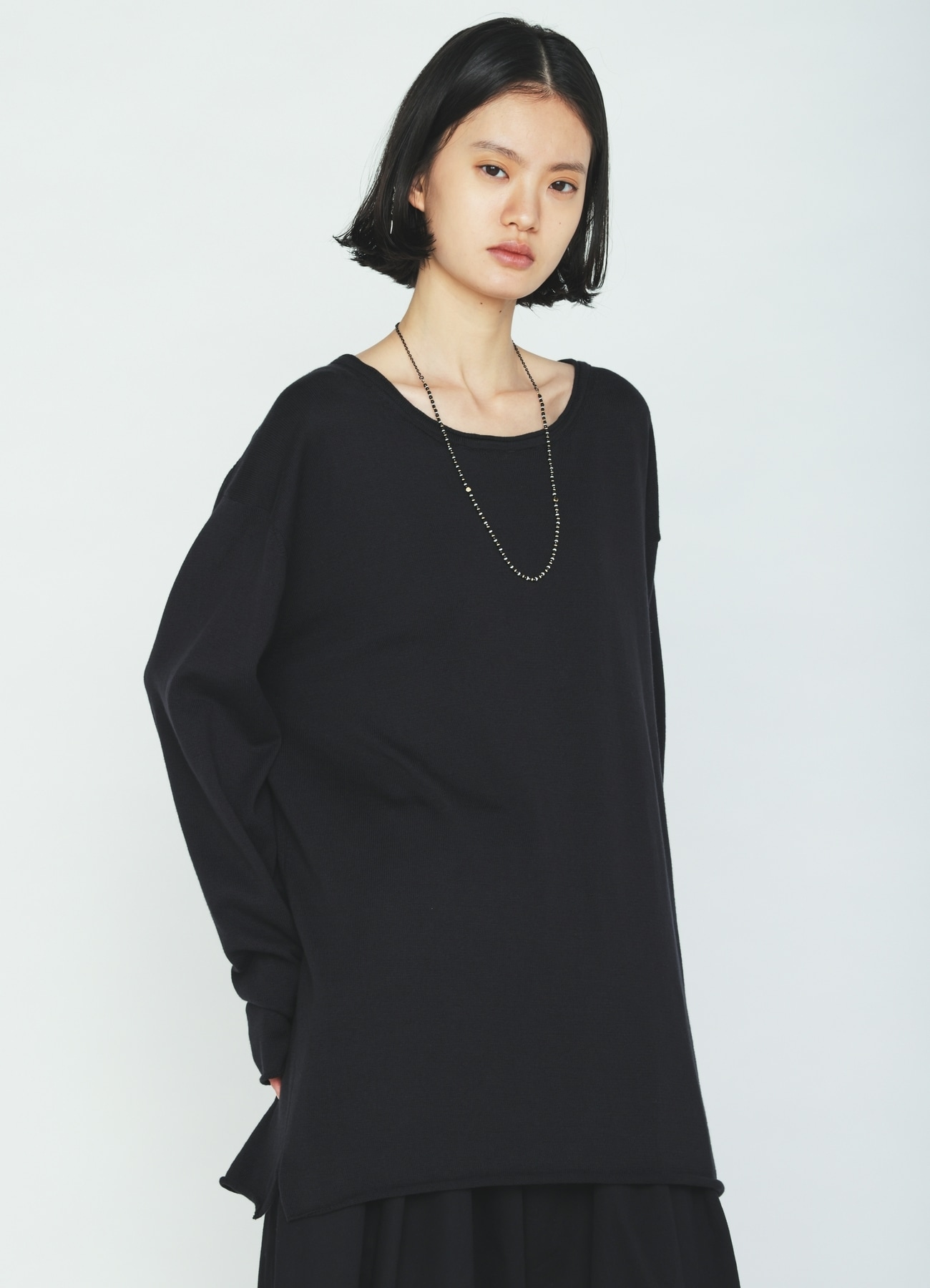 COTTON SUVIN GOLD KNIT PULLOVER