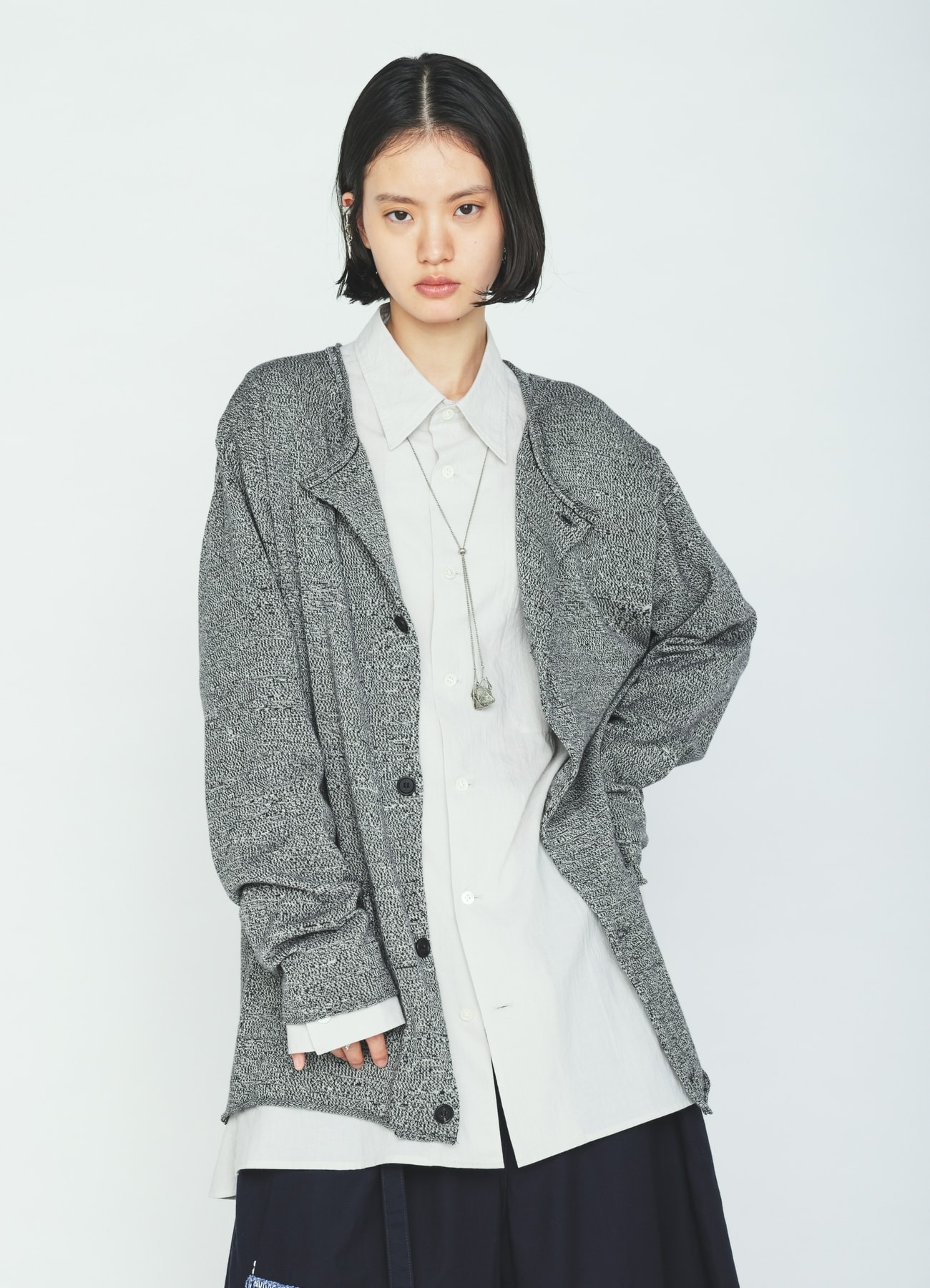 COTTON SUVIN GOLD KNIT CARDIGAN