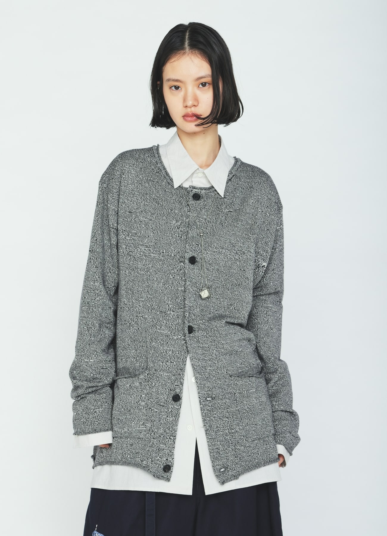 COTTON SUVIN GOLD KNIT CARDIGAN