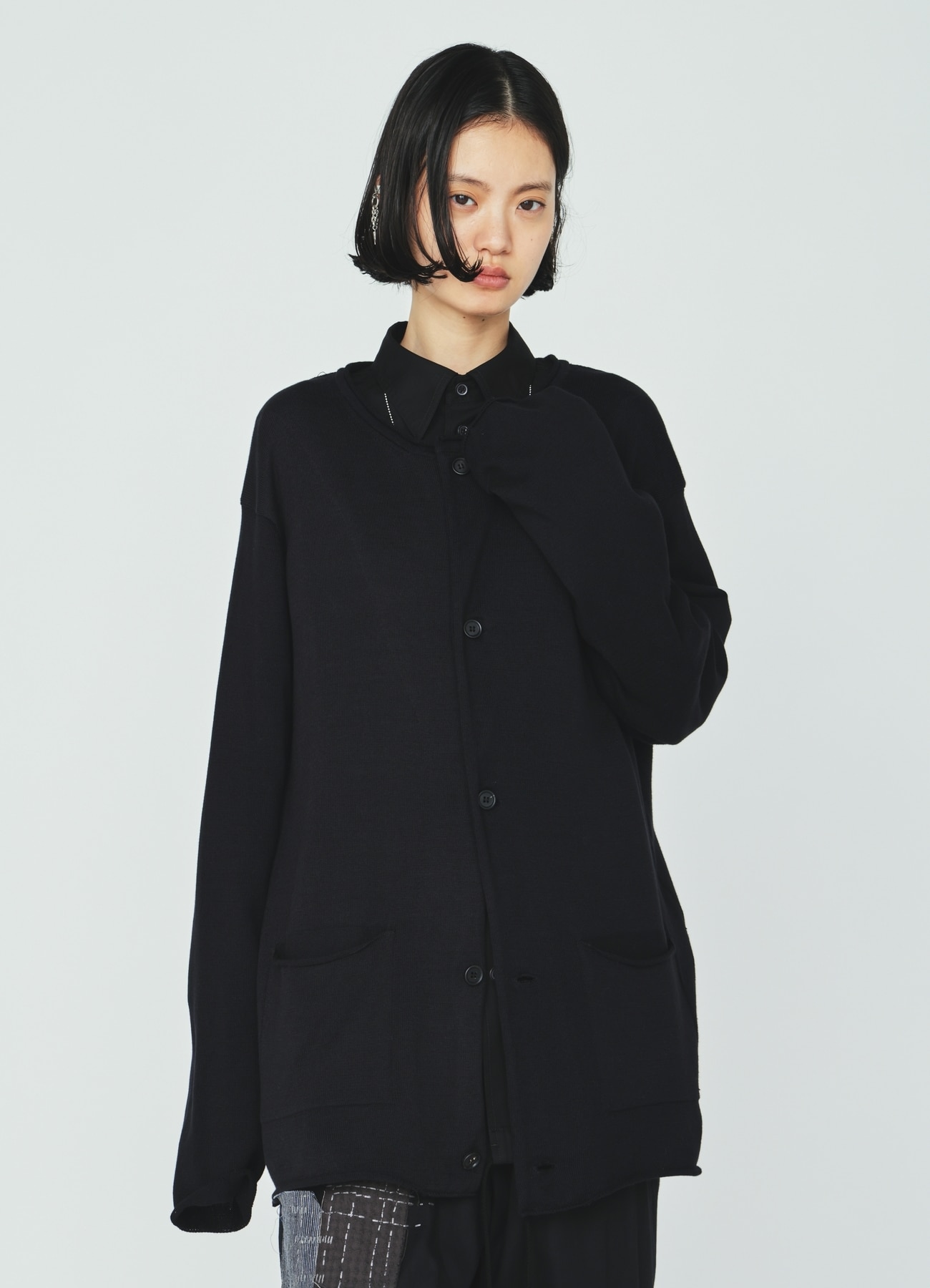 COTTON SUVIN GOLD KNIT CARDIGAN