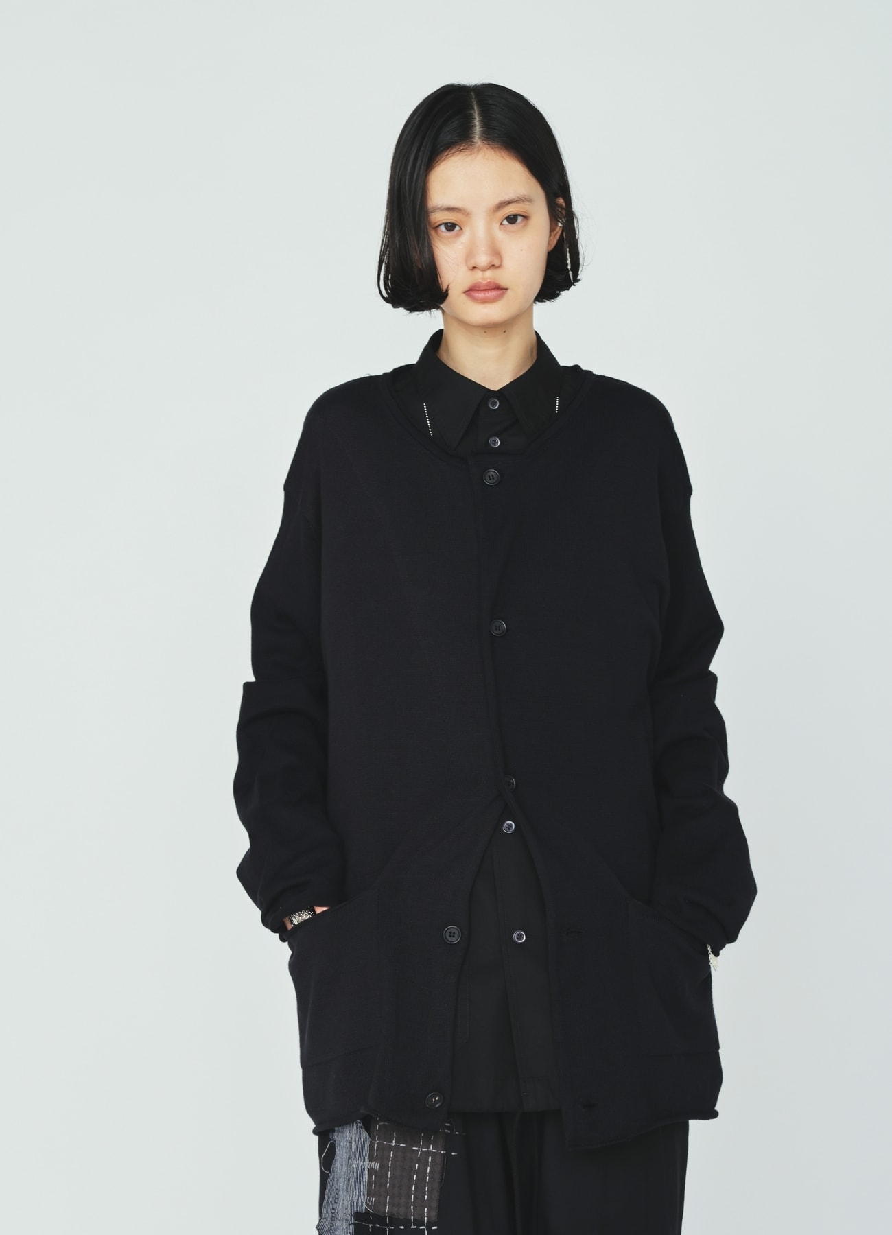 COTTON SUVIN GOLD KNIT CARDIGAN