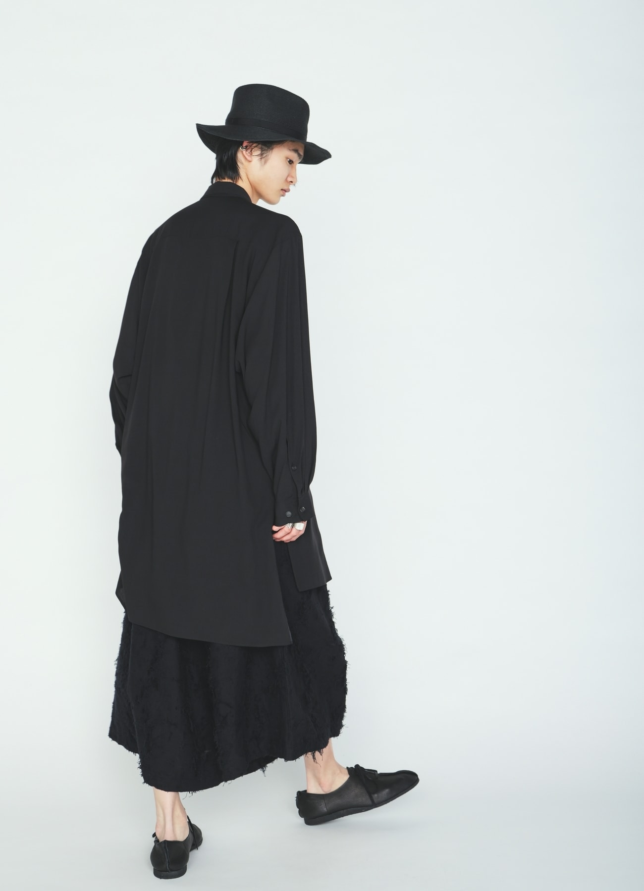 COTTON BOTANICAL SHEER JACQUARD CULOTTE PANTS