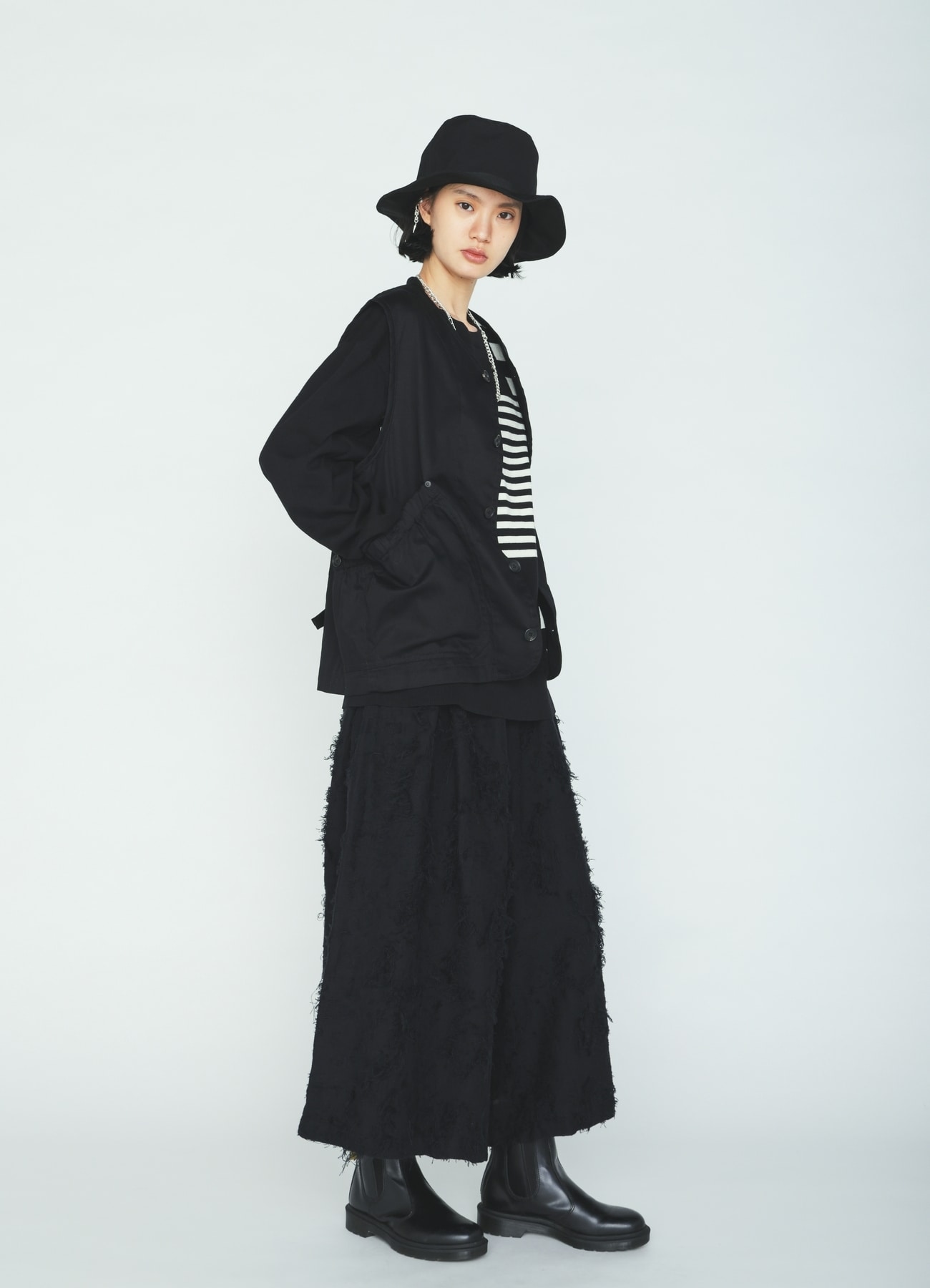 COTTON BOTANICAL SHEER JACQUARD CULOTTE PANTS