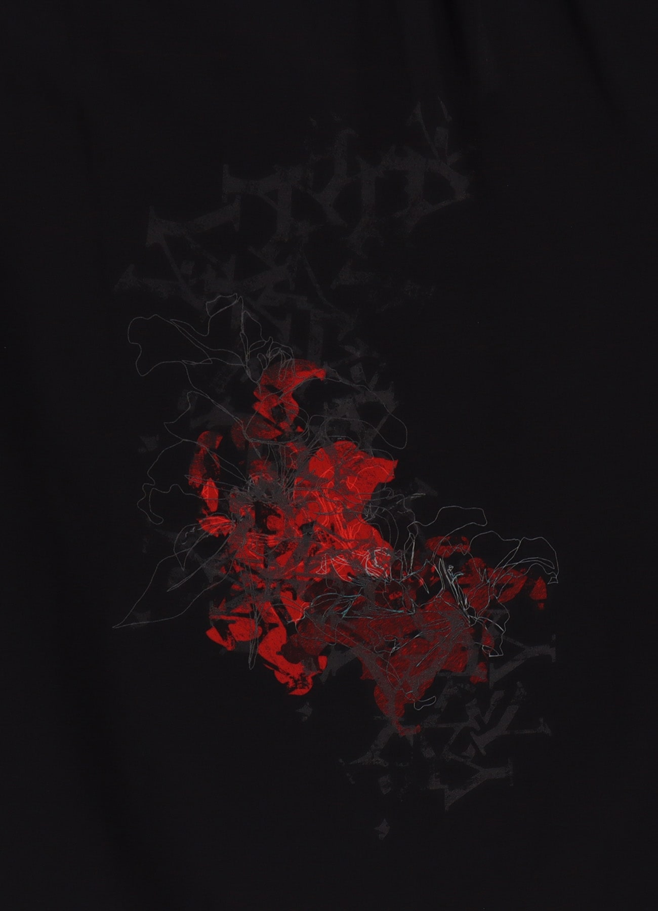 RAYON “Y” LETTER AND RED FLOWER PRINT CULOTTE PANTS