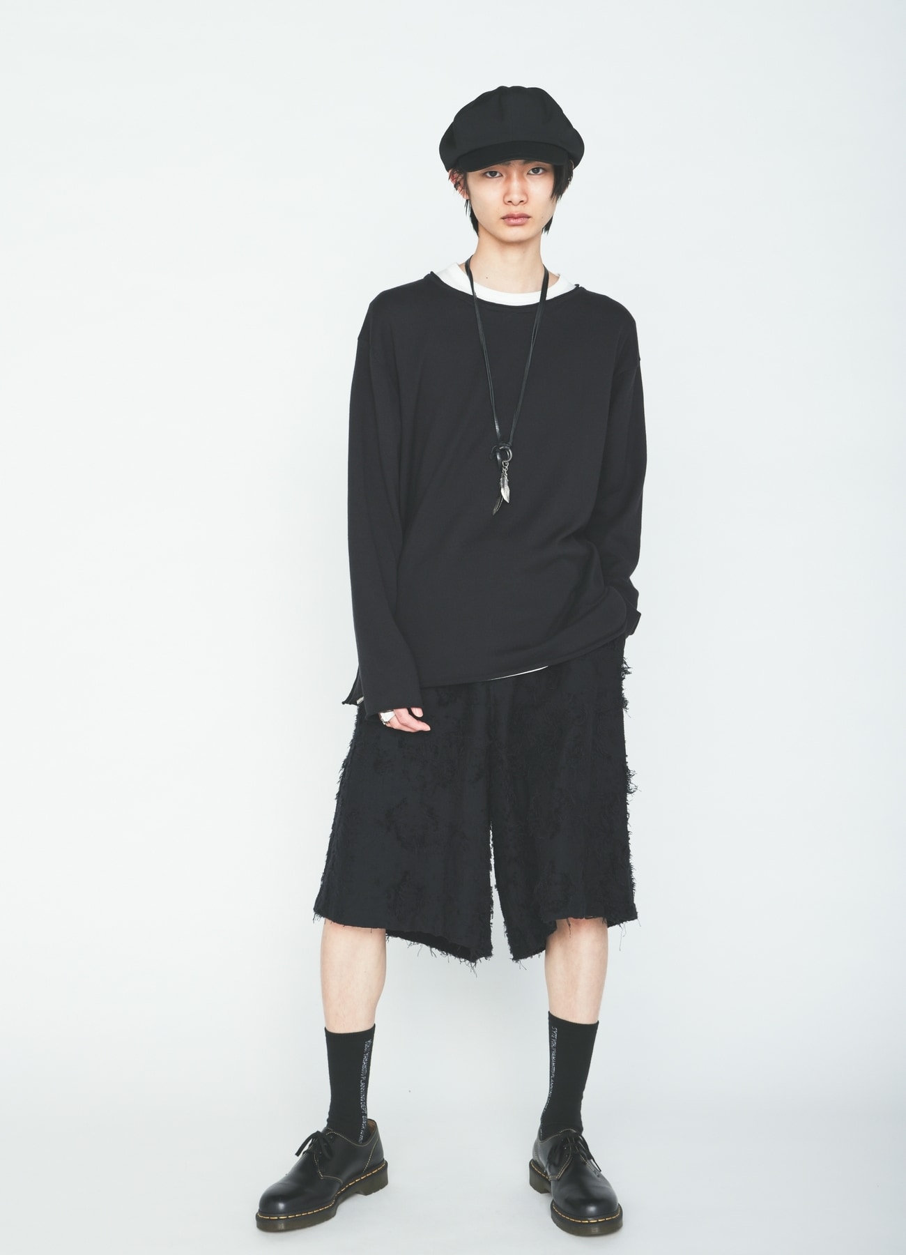 COTTON BOTANICAL SHEER JACQUARD SHORT PANTS