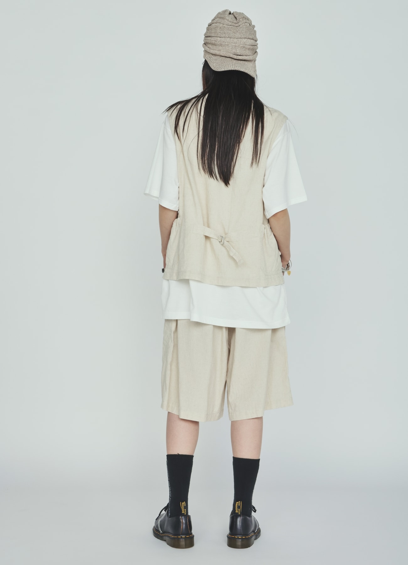 Cotton-Linen Poplin HALF PANTS