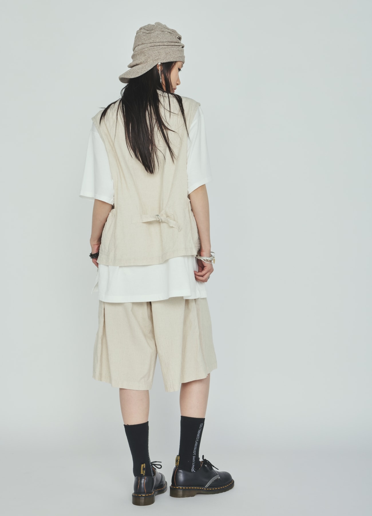 Cotton-Linen Poplin HALF PANTS