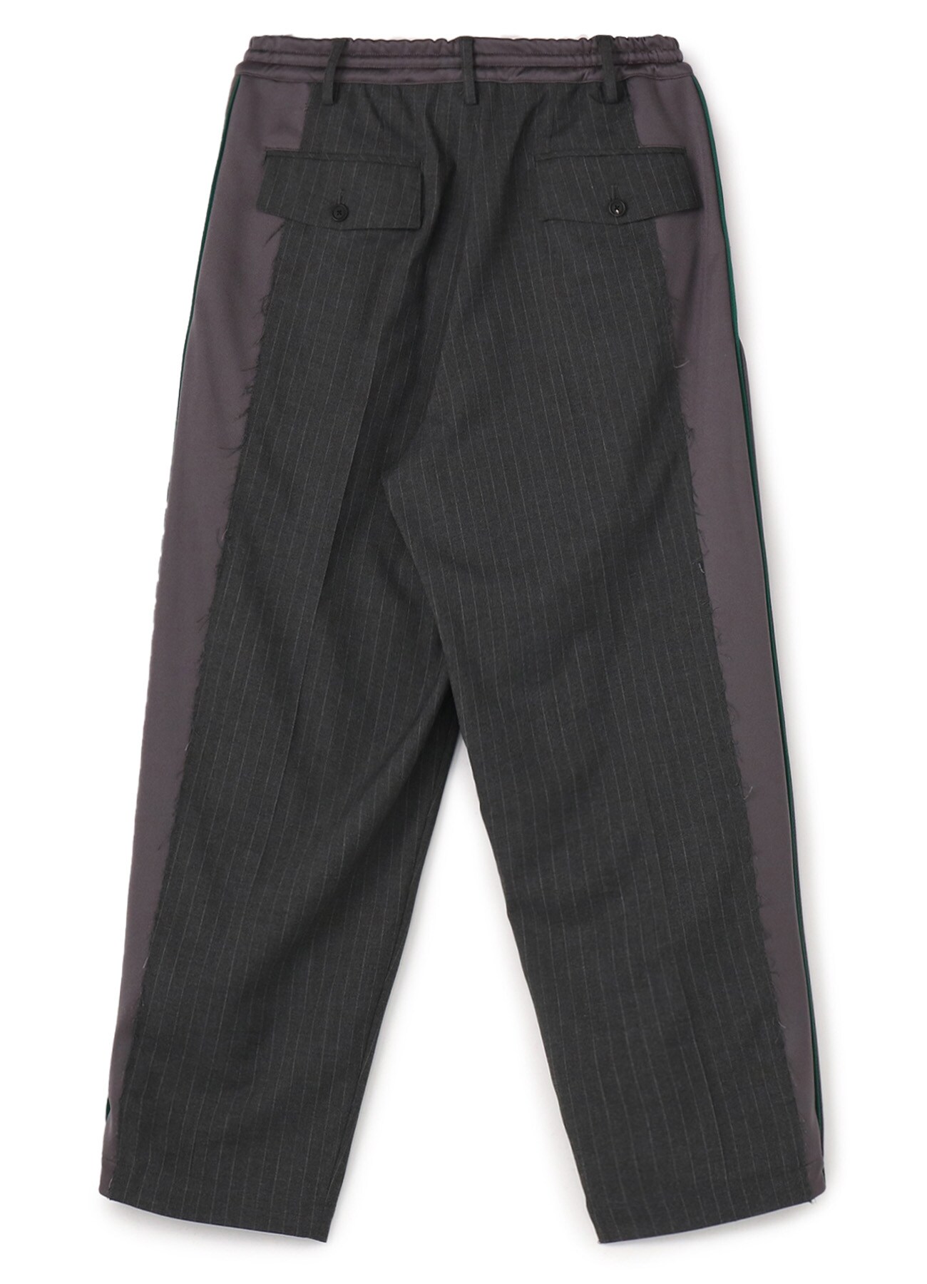 Pe/Rayon Tropical Pinstripe side snap wide pants