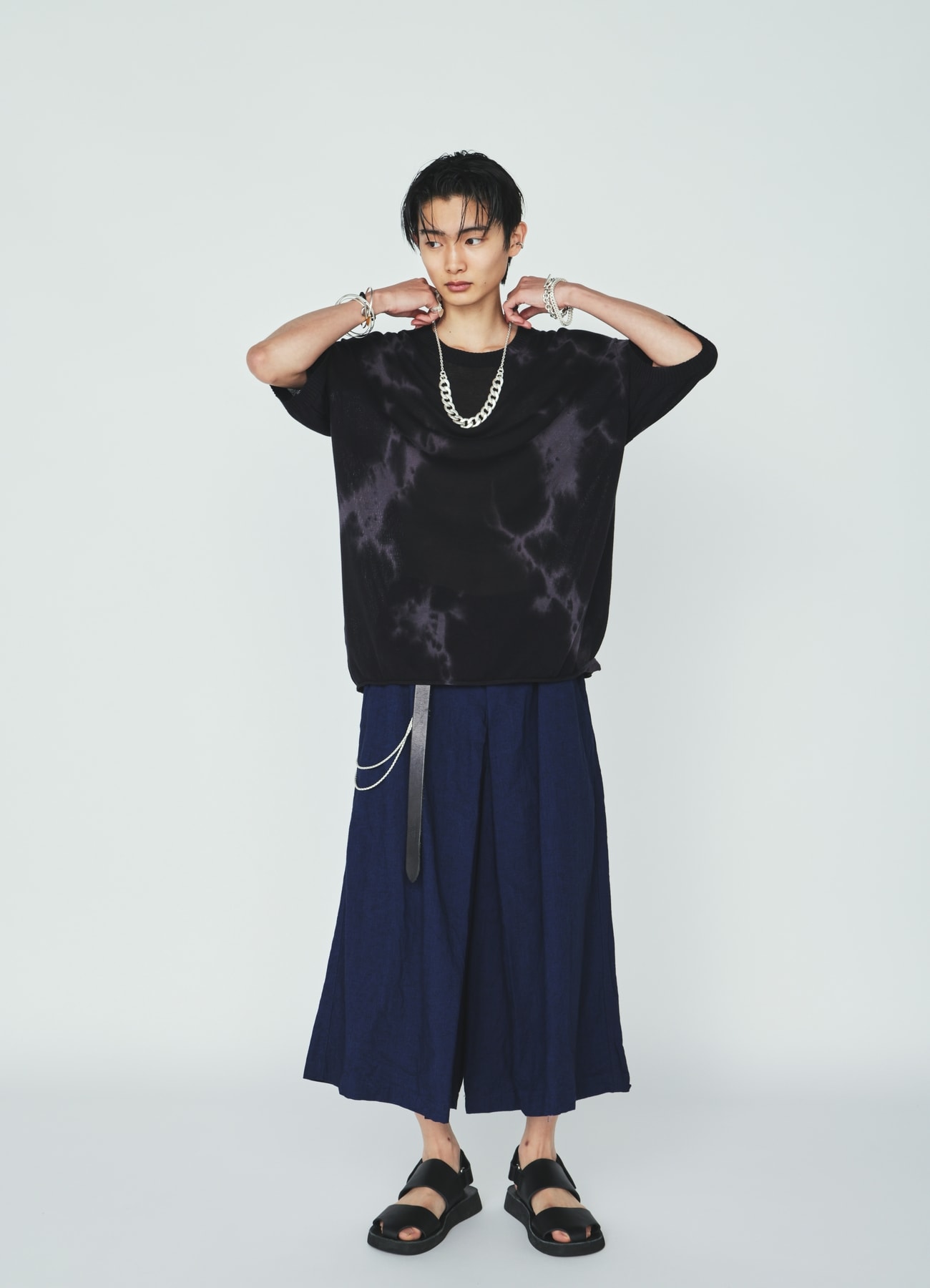 COTTON/LINEN CANVAS SOFRON HAKAMA PANTS