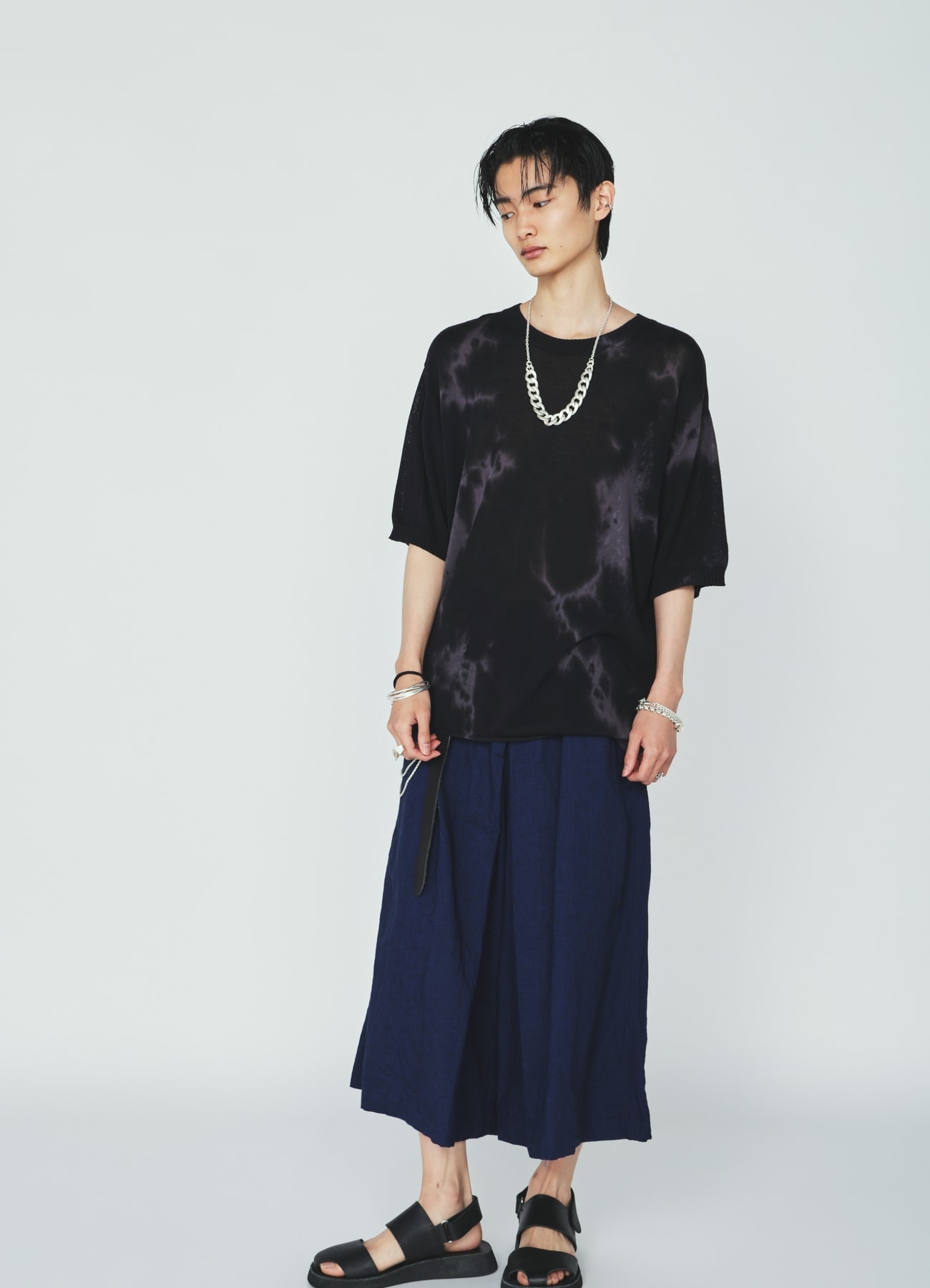 COTTON/LINEN CANVAS SOFRON HAKAMA PANTS
