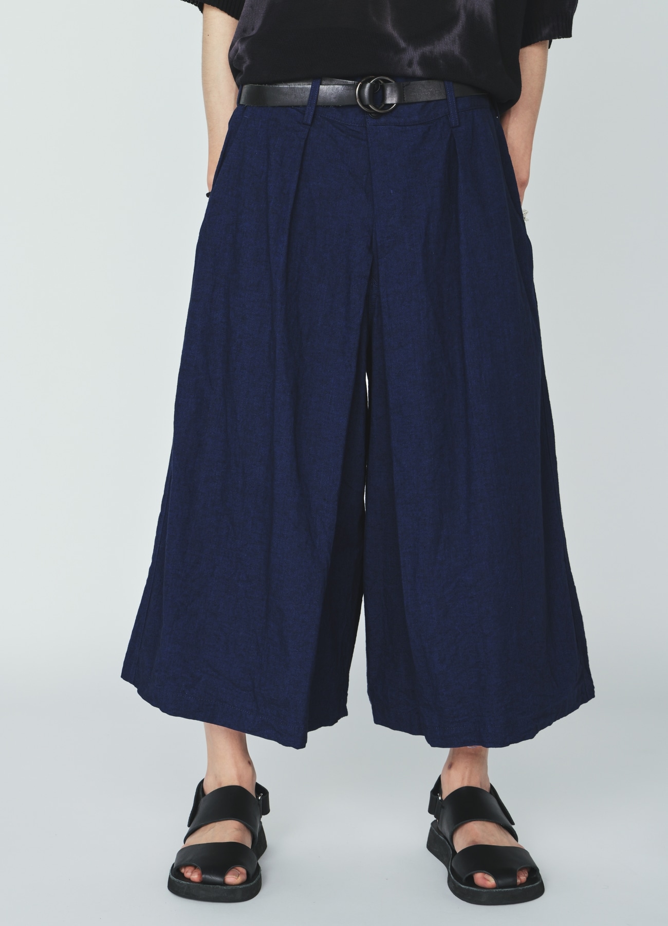 COTTON/LINEN CANVAS SOFRON HAKAMA PANTS