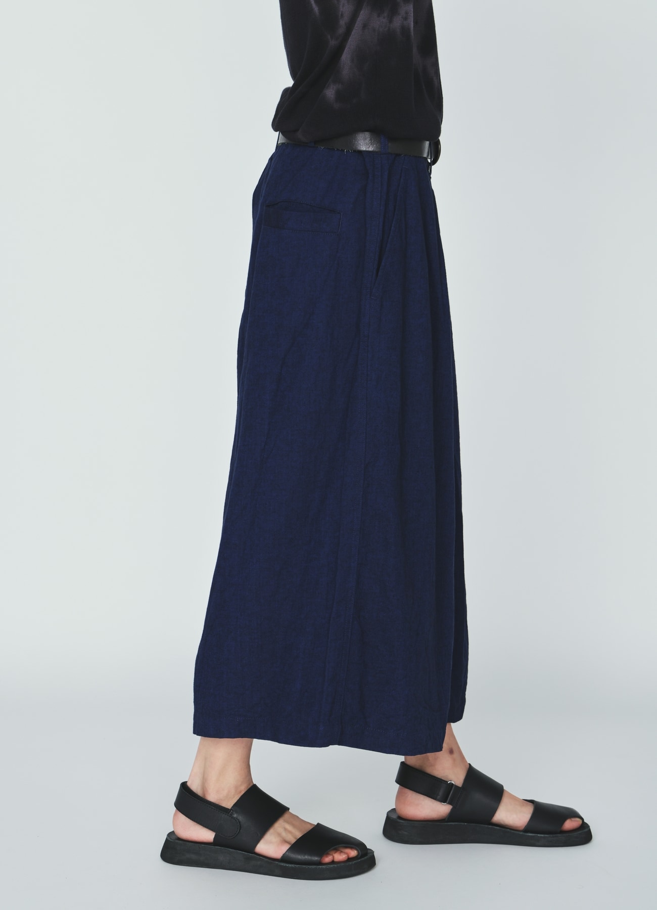 COTTON/LINEN CANVAS SOFRON HAKAMA PANTS
