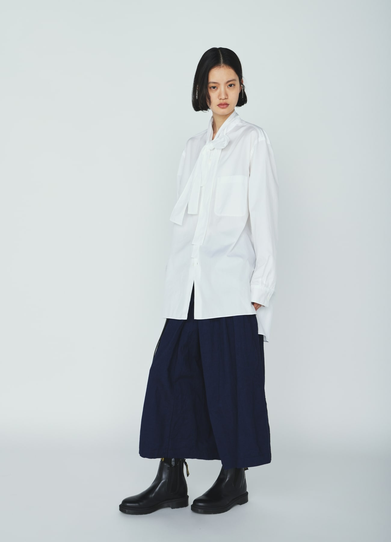 COTTON/LINEN CANVAS SOFRON HAKAMA PANTS