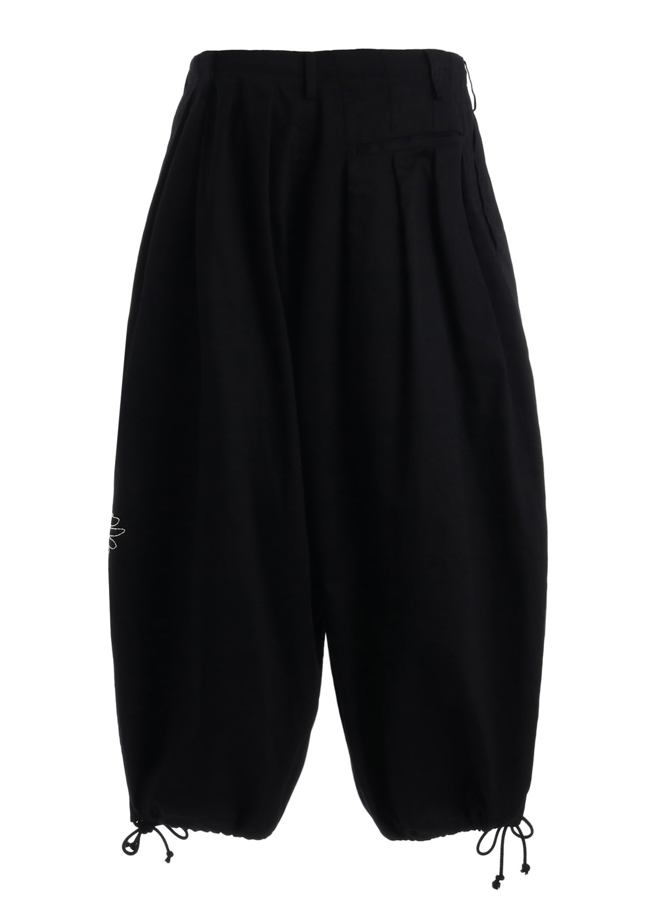 COTTON TWILL EMBROIDERY BALLOON PANTS