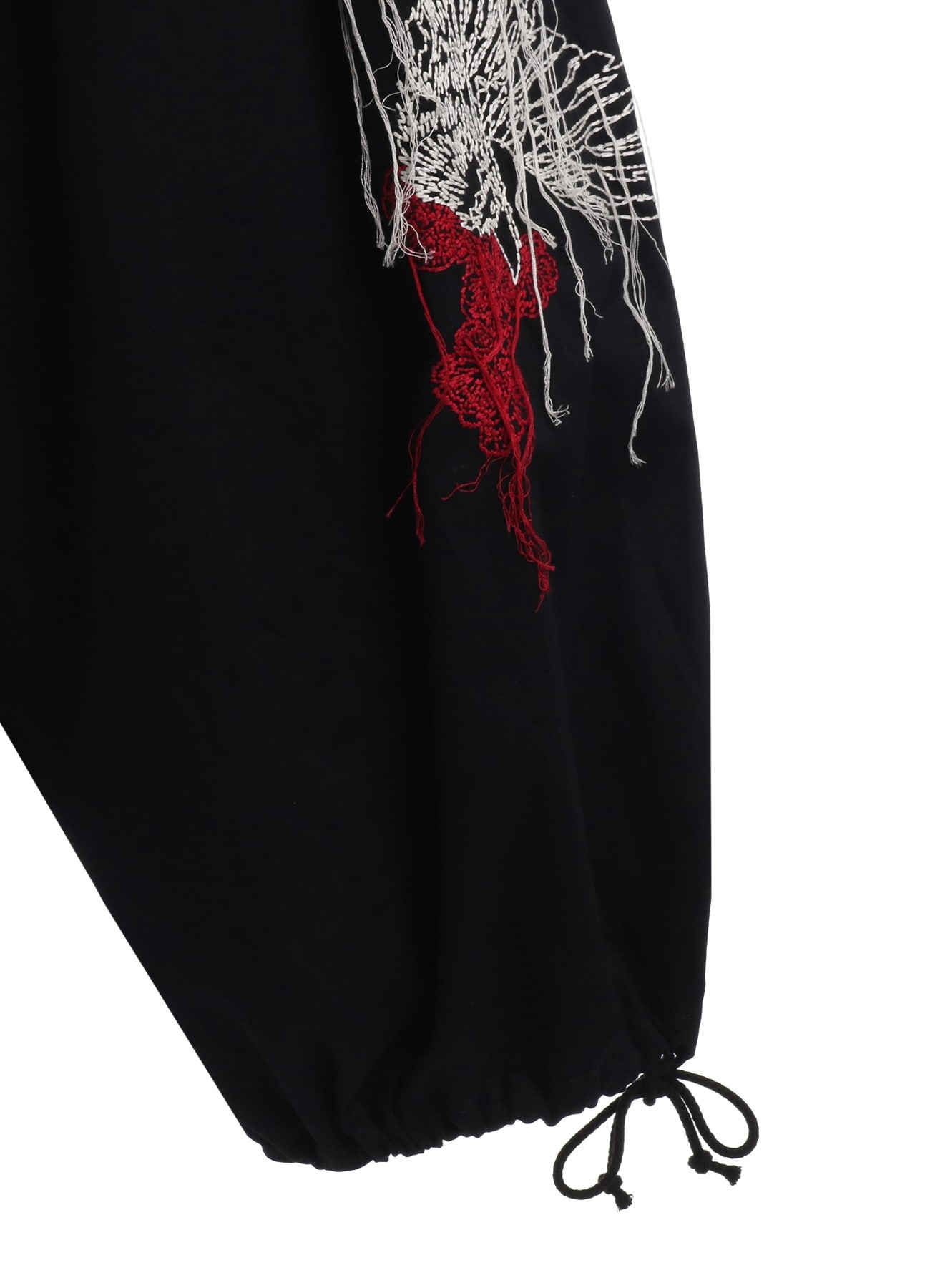 COTTON TWILL EMBROIDERY BALLOON PANTS