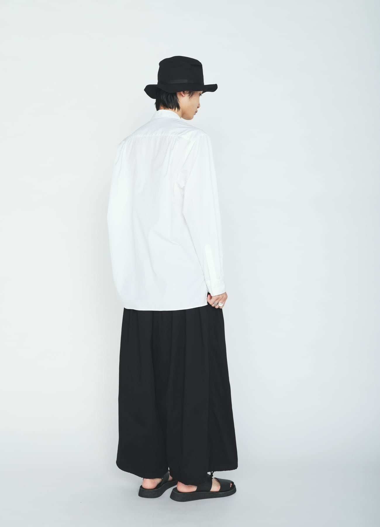 COTTON TWILL EMBROIDERY BALLOON PANTS