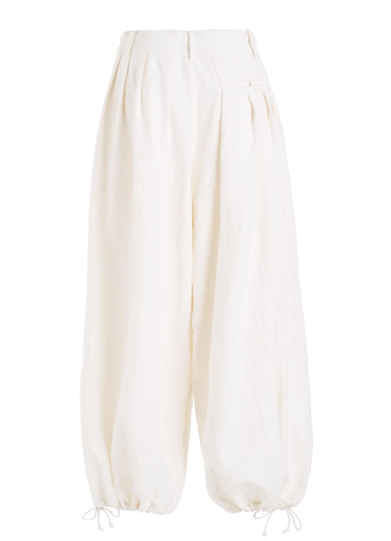 COTTON/LINEN FLOWER EMBROIDERY BALLOON PANTS