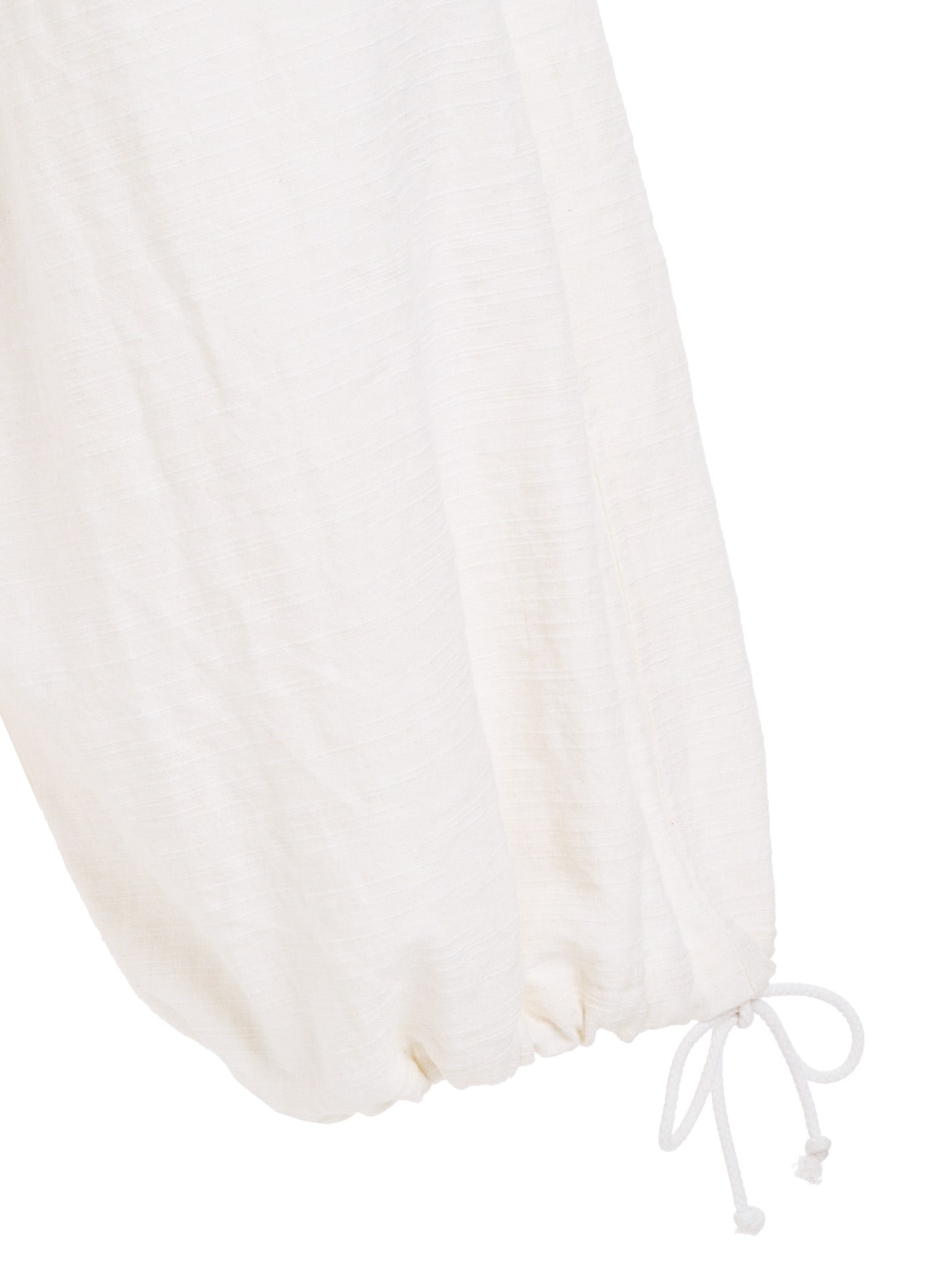 COTTON/LINEN FLOWER EMBROIDERY BALLOON PANTS