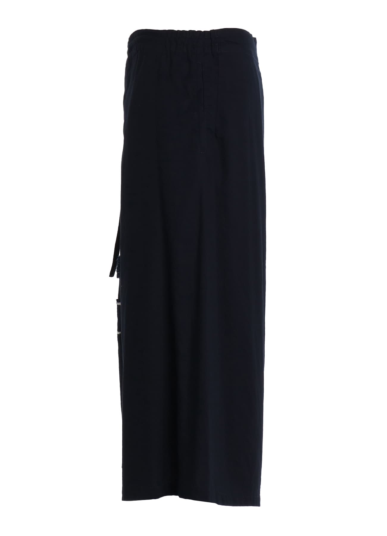 ORGANIC COTTON WASHER WRAP CULOTTE PANTS WITH SASHIKO EMBROIDERY