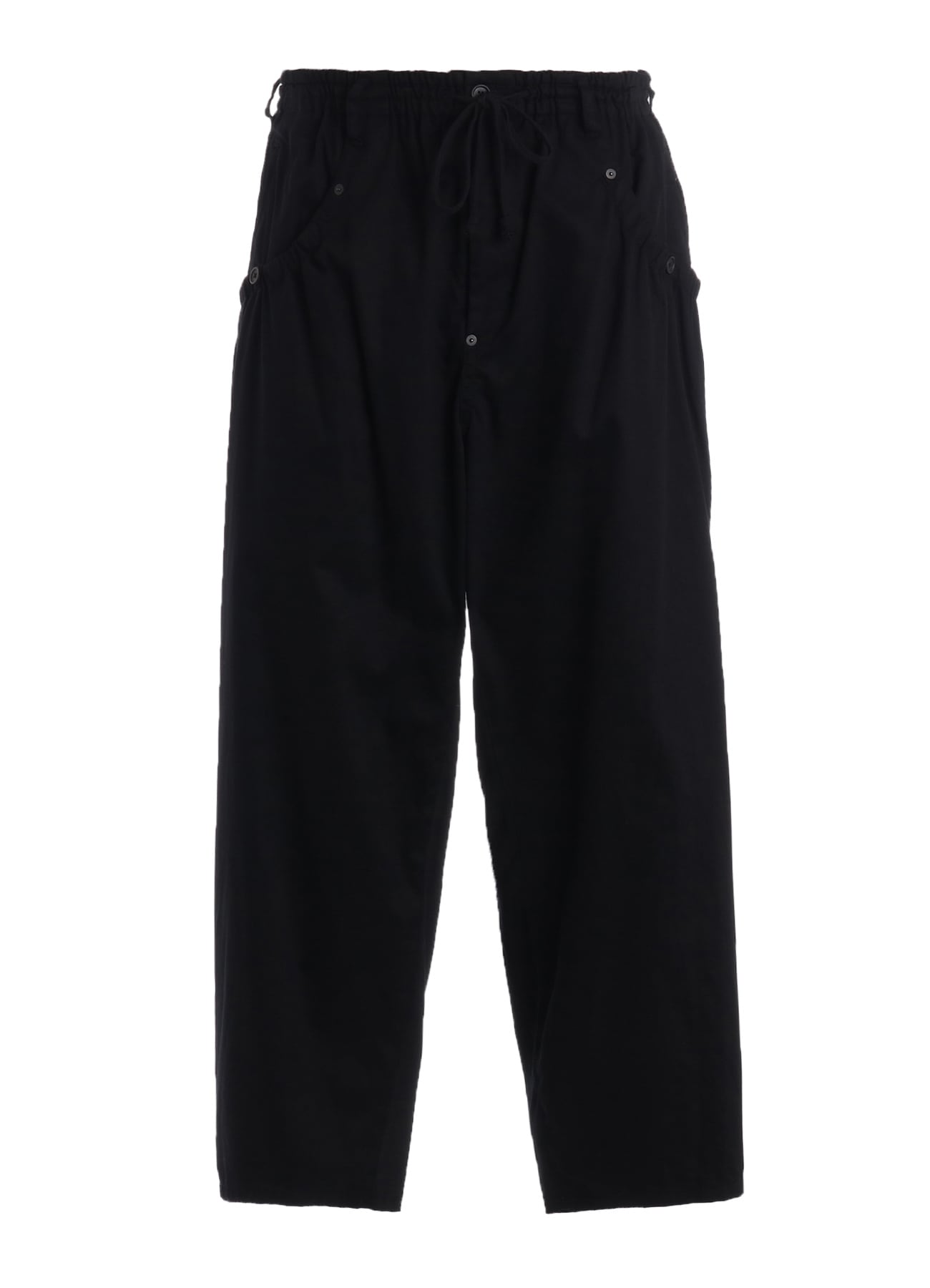 COTTON TWILL GATHERED POCKET TAPED PANTS
