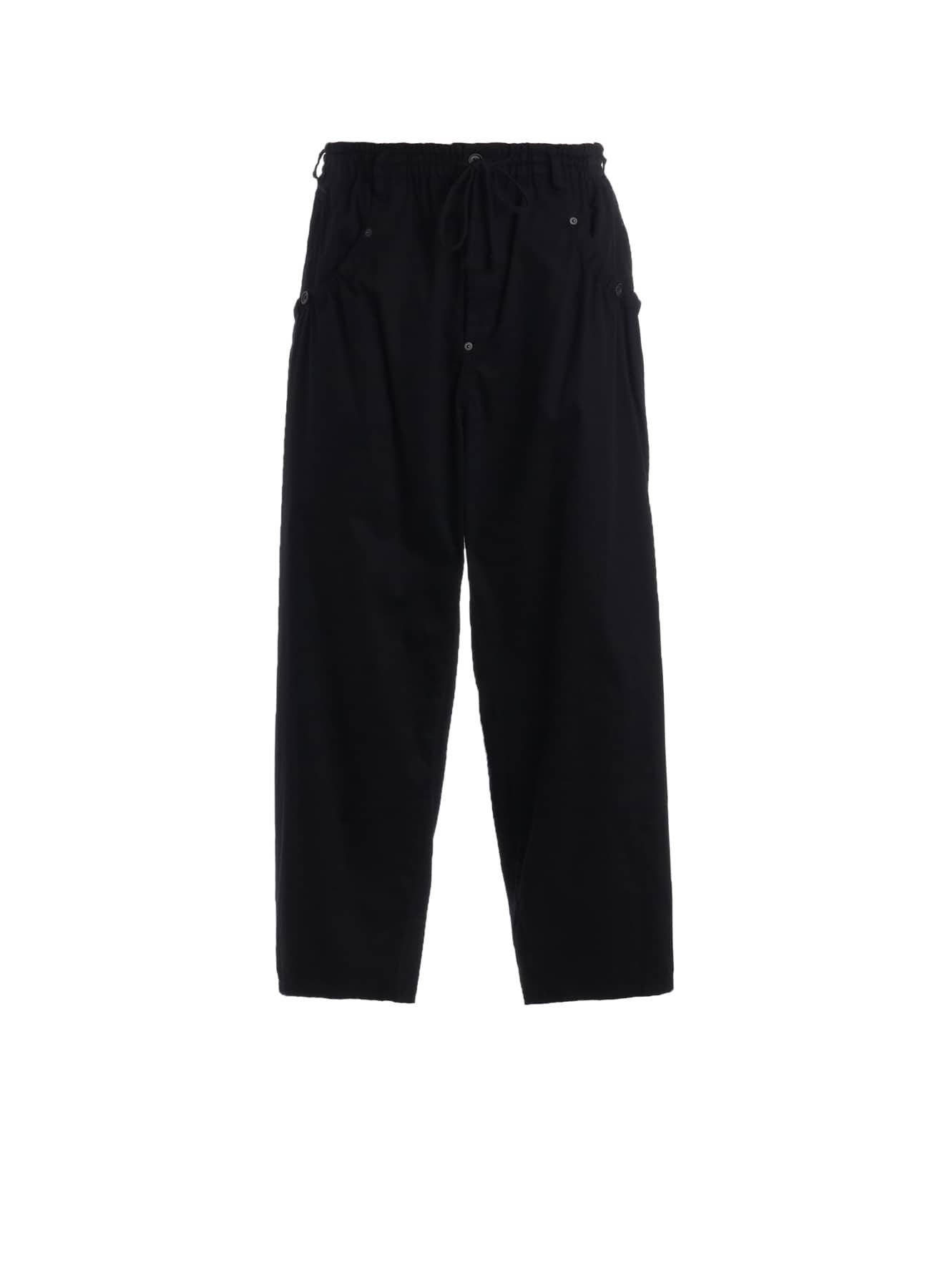 COTTON TWILL GATHERED POCKET TAPED PANTS