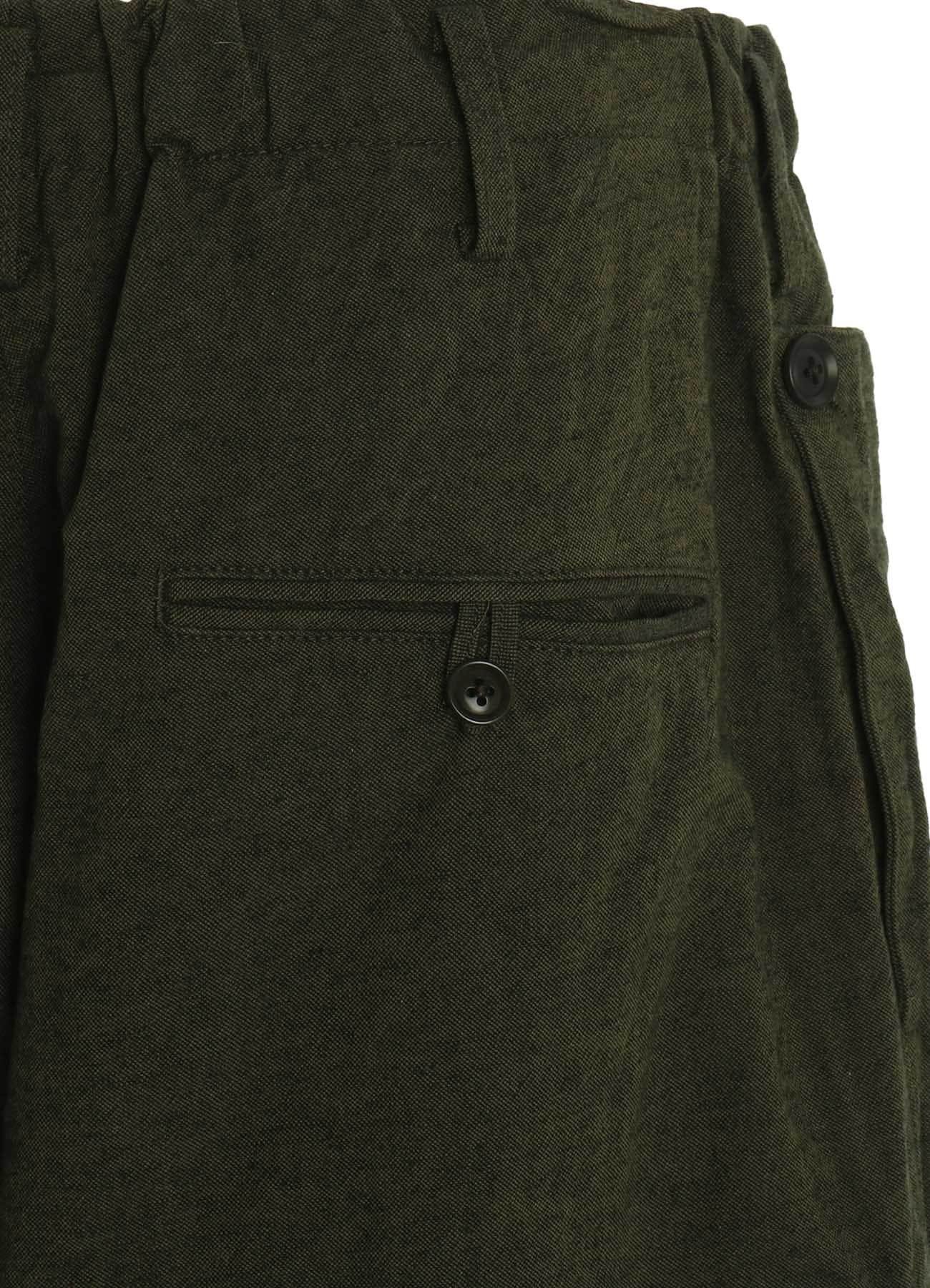 COTTON/LINEN CANVAS SOFRON FOLDABLE POCKET PANTS
