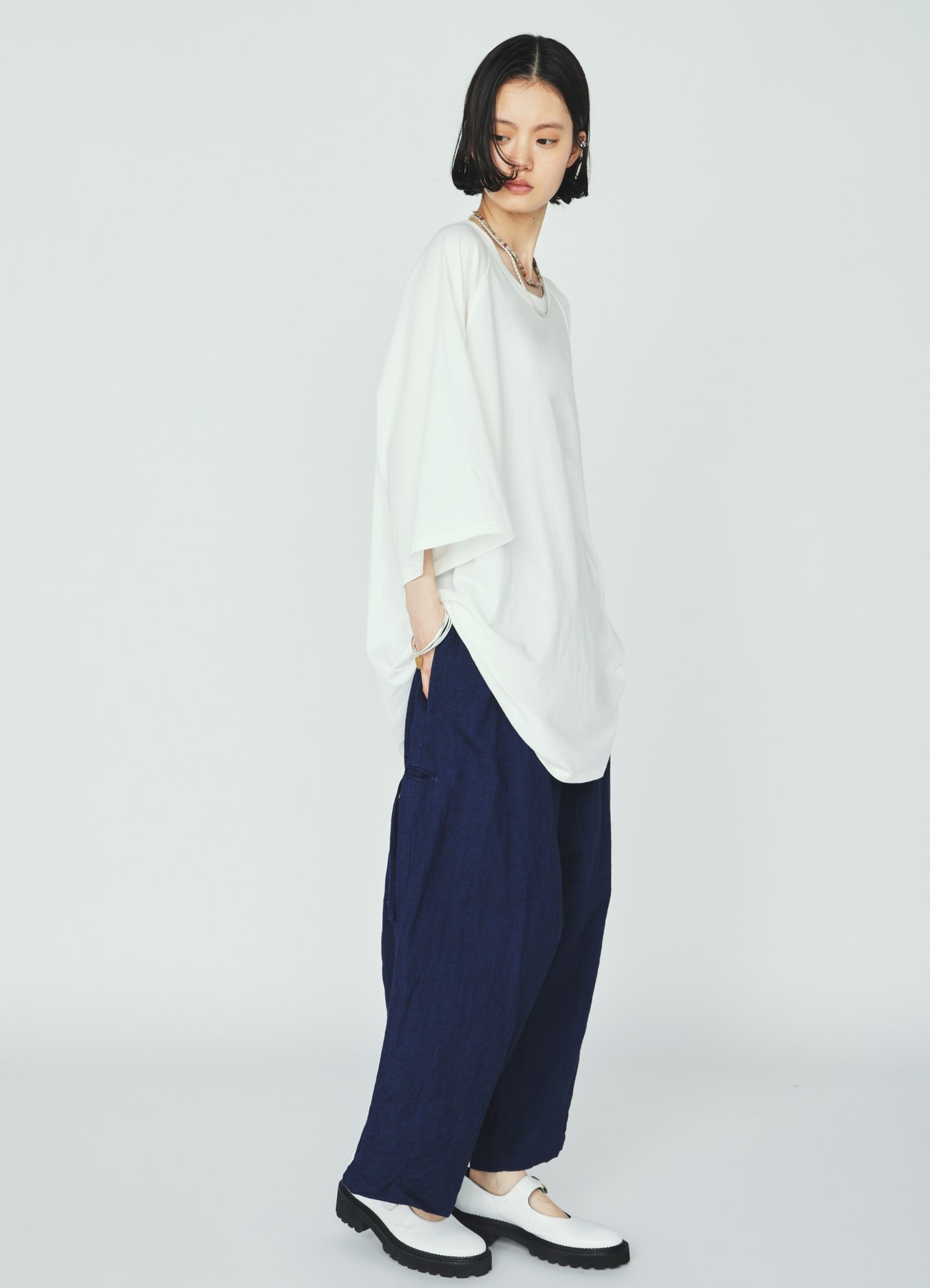 COTTON/LINEN CANVAS SOFRON FOLDABLE POCKET PANTS