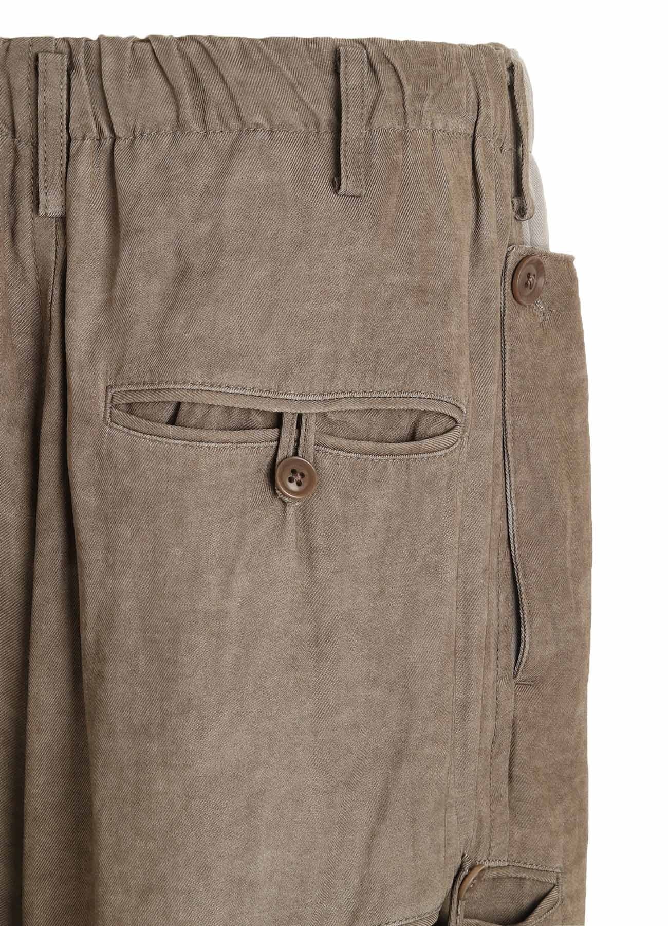 VIS/LI TWILL PIGMENT PRINT FOLDABLE POCKET PANTS