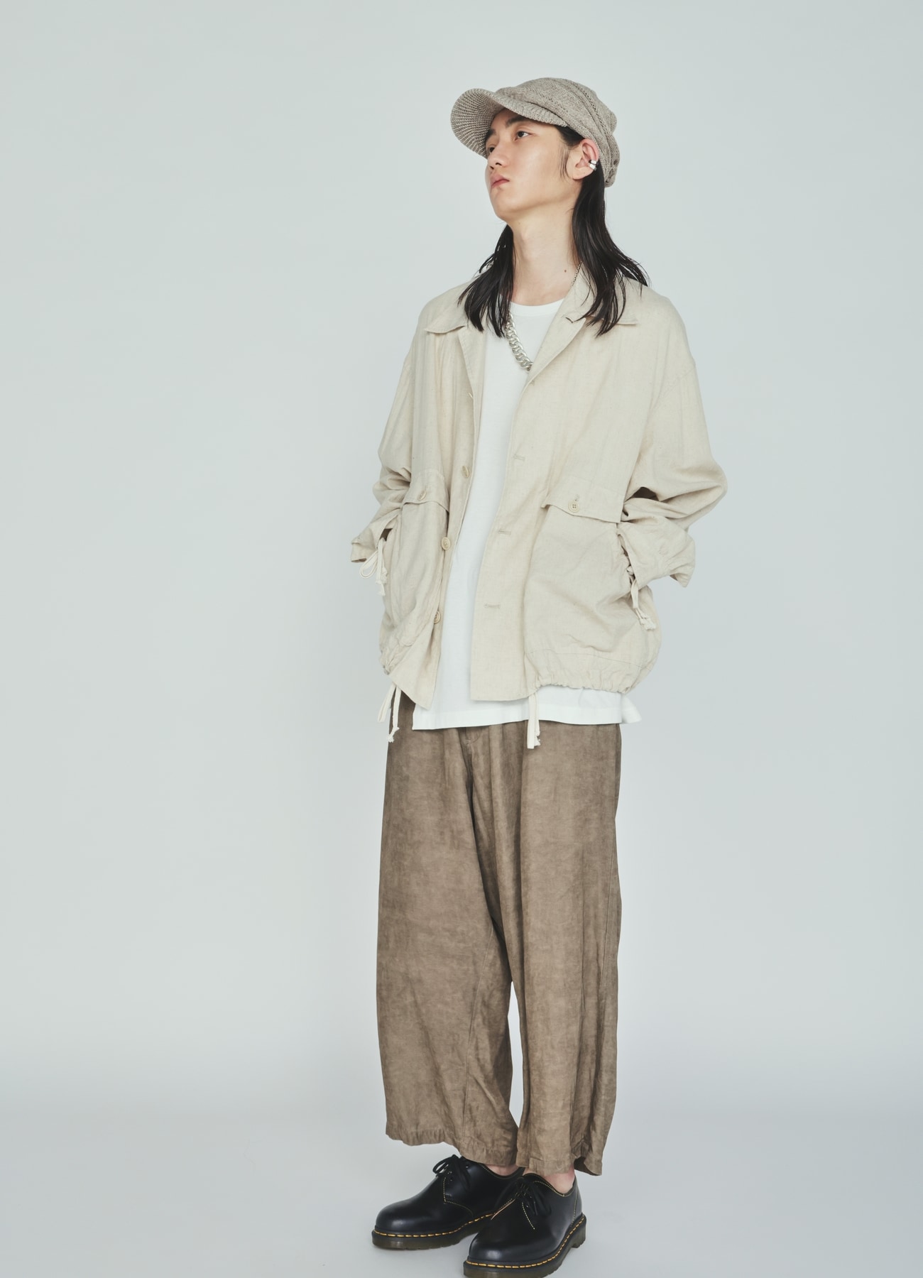 VIS/LI TWILL PIGMENT PRINT FOLDABLE POCKET PANTS