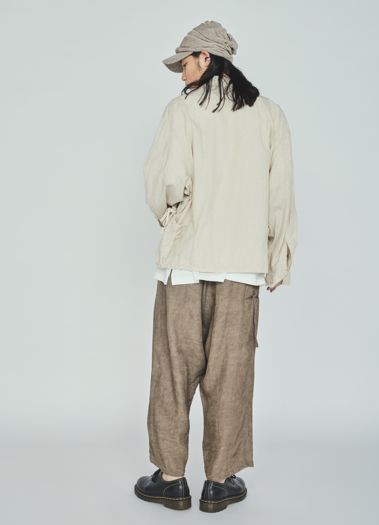 VIS/LI TWILL PIGMENT PRINT FOLDABLE POCKET PANTS(M Khaki): S'YTE