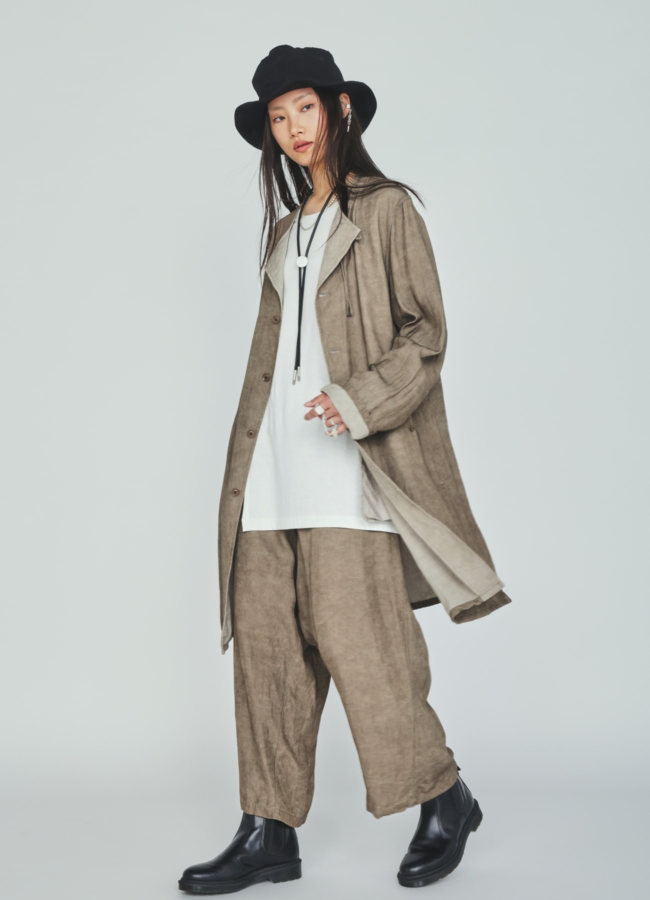 VIS/LI TWILL PIGMENT PRINT FOLDABLE POCKET PANTS