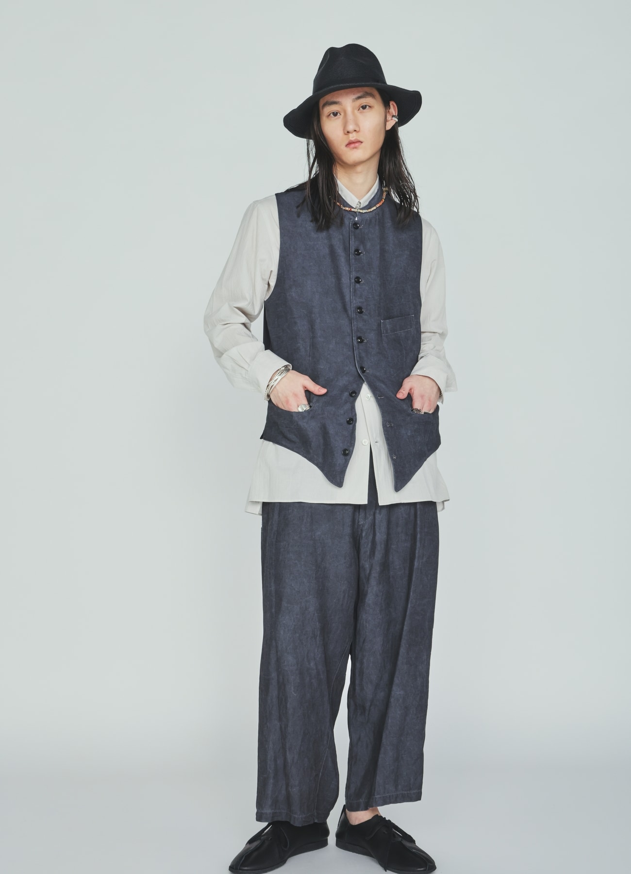 VIS/LI TWILL PIGMENT PRINT FOLDABLE POCKET PANTS