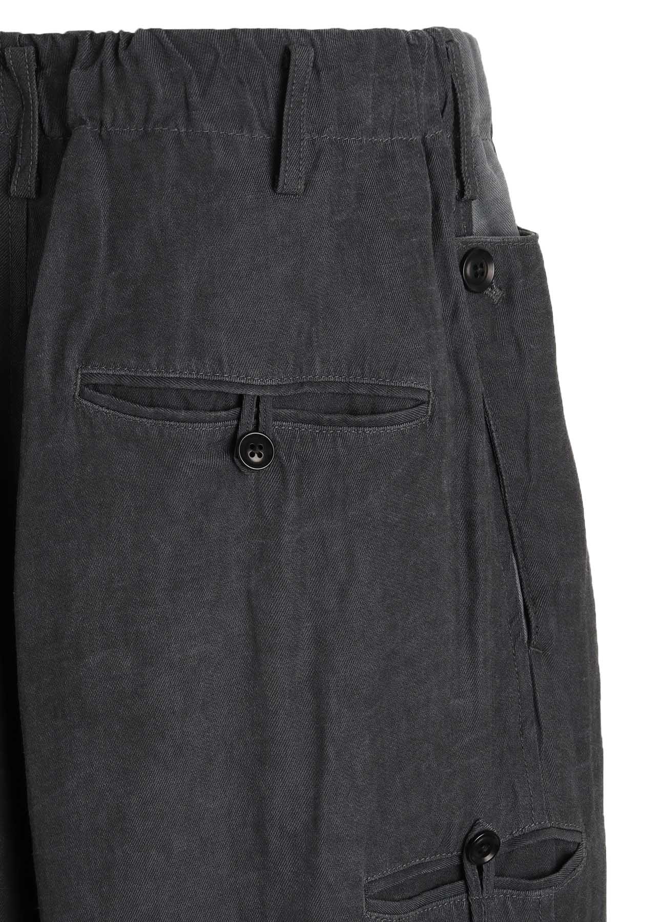 VIS/LI TWILL PIGMENT PRINT FOLDABLE POCKET PANTS