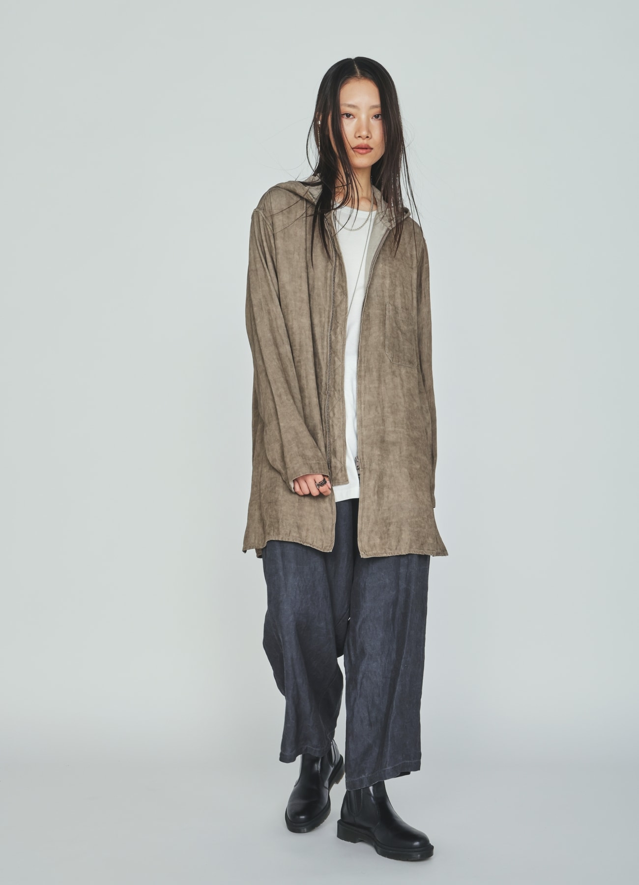 VIS/LI TWILL PIGMENT PRINT FOLDABLE POCKET PANTS