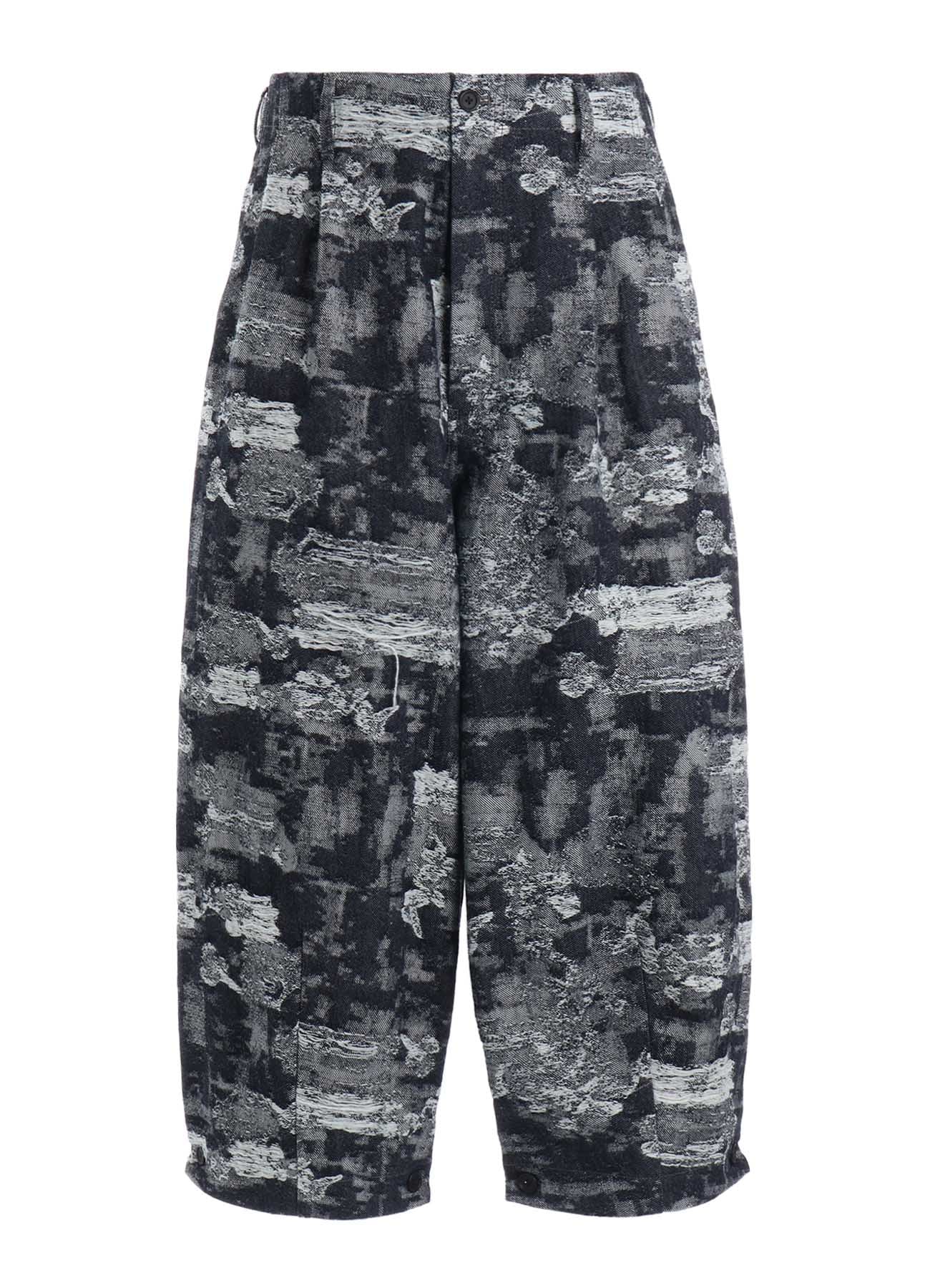 JACQUARD DENIM 2-TUCK PANTS