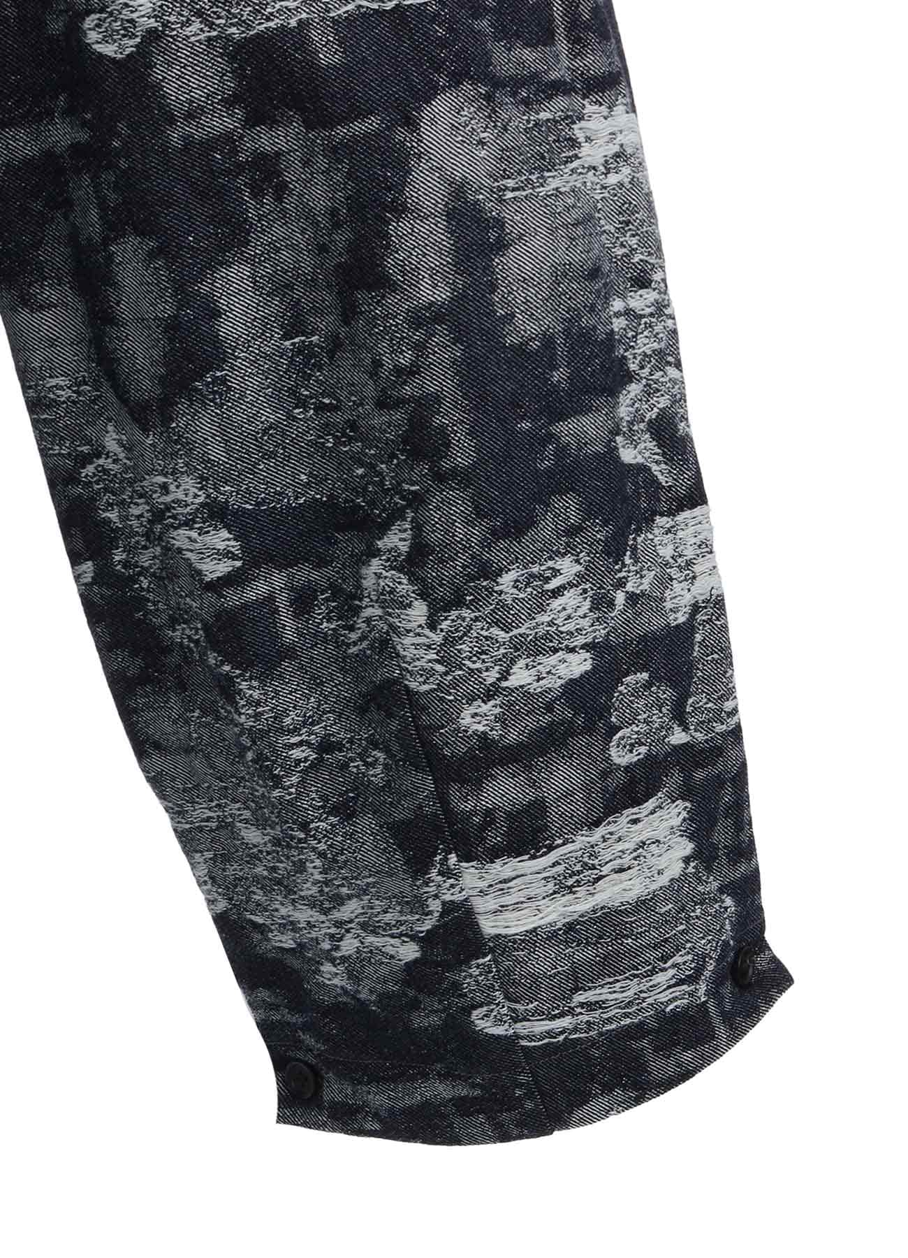 JACQUARD DENIM 2-TUCK PANTS