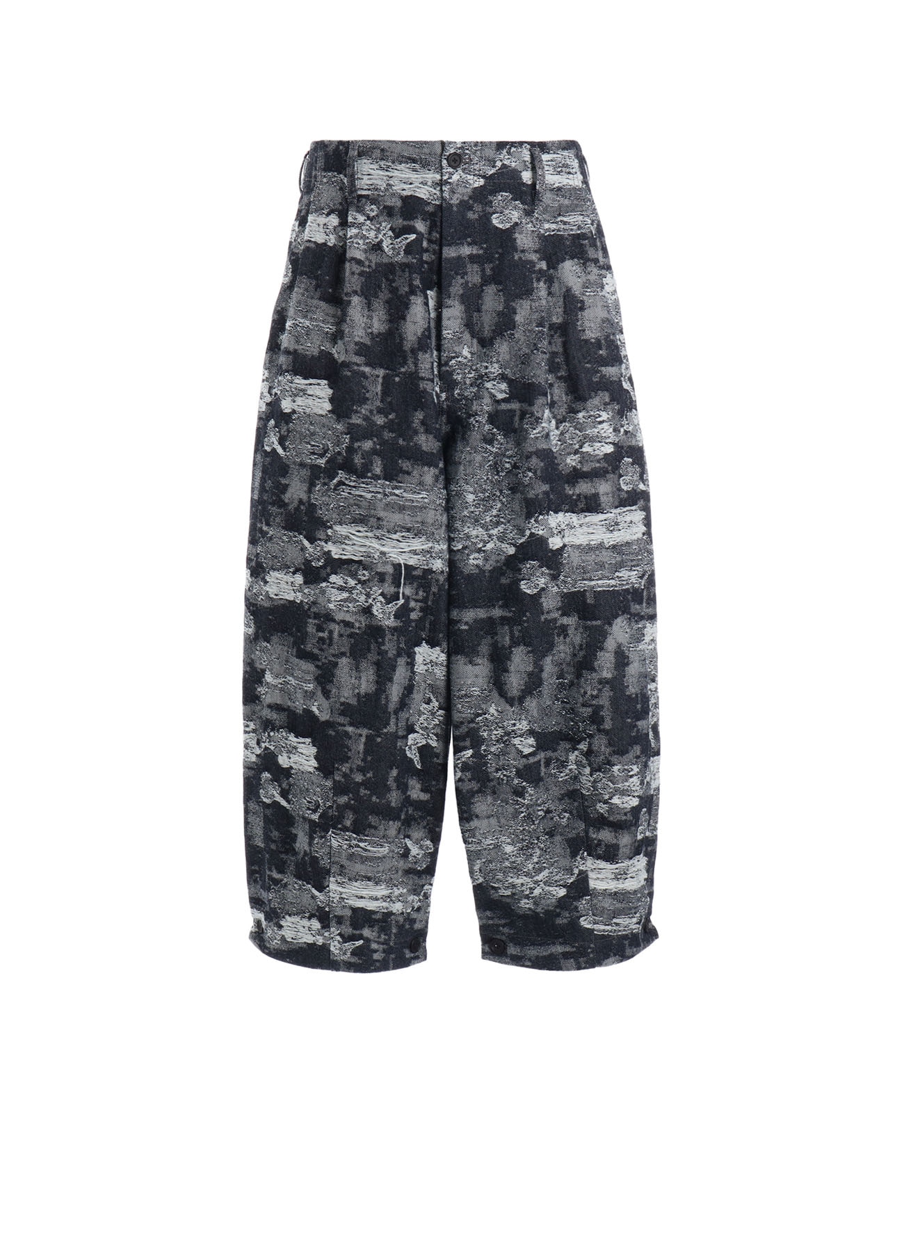 JACQUARD DENIM 2-TUCK PANTS