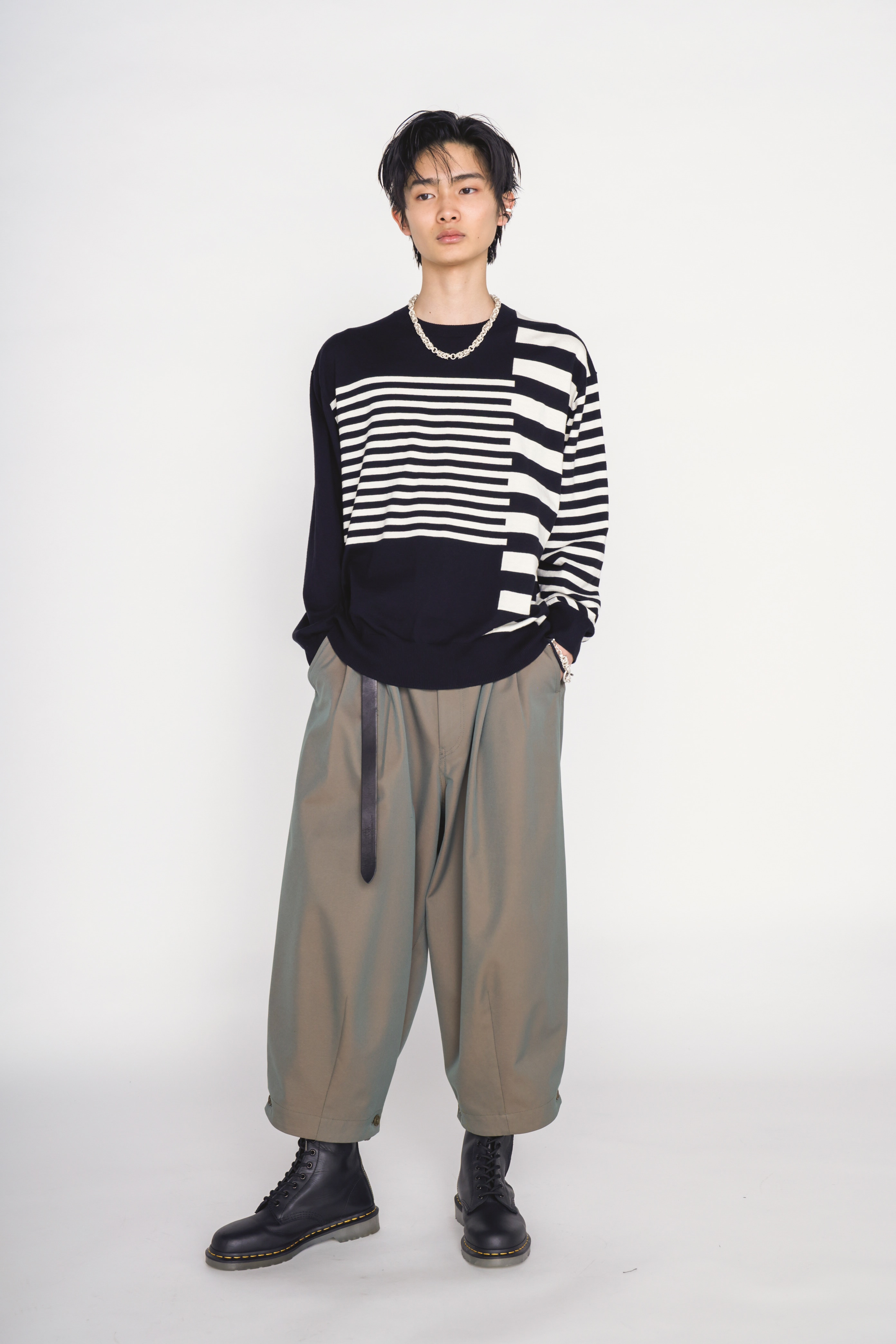 PE/RY REFLECTIVE TWILL TWO-TUCK PANTS